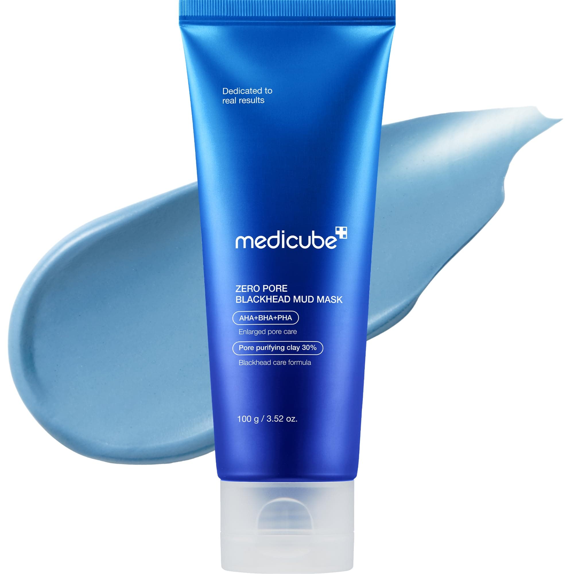 medicube Zero Pore Blackhead Mud Gesichtsmaske. hautkühlend und porenstraffend. 3 minütige. schnell trocknende Formel mit Aha. Bha. Pha und porenreinigender Tonerde. 3.52 Unzen