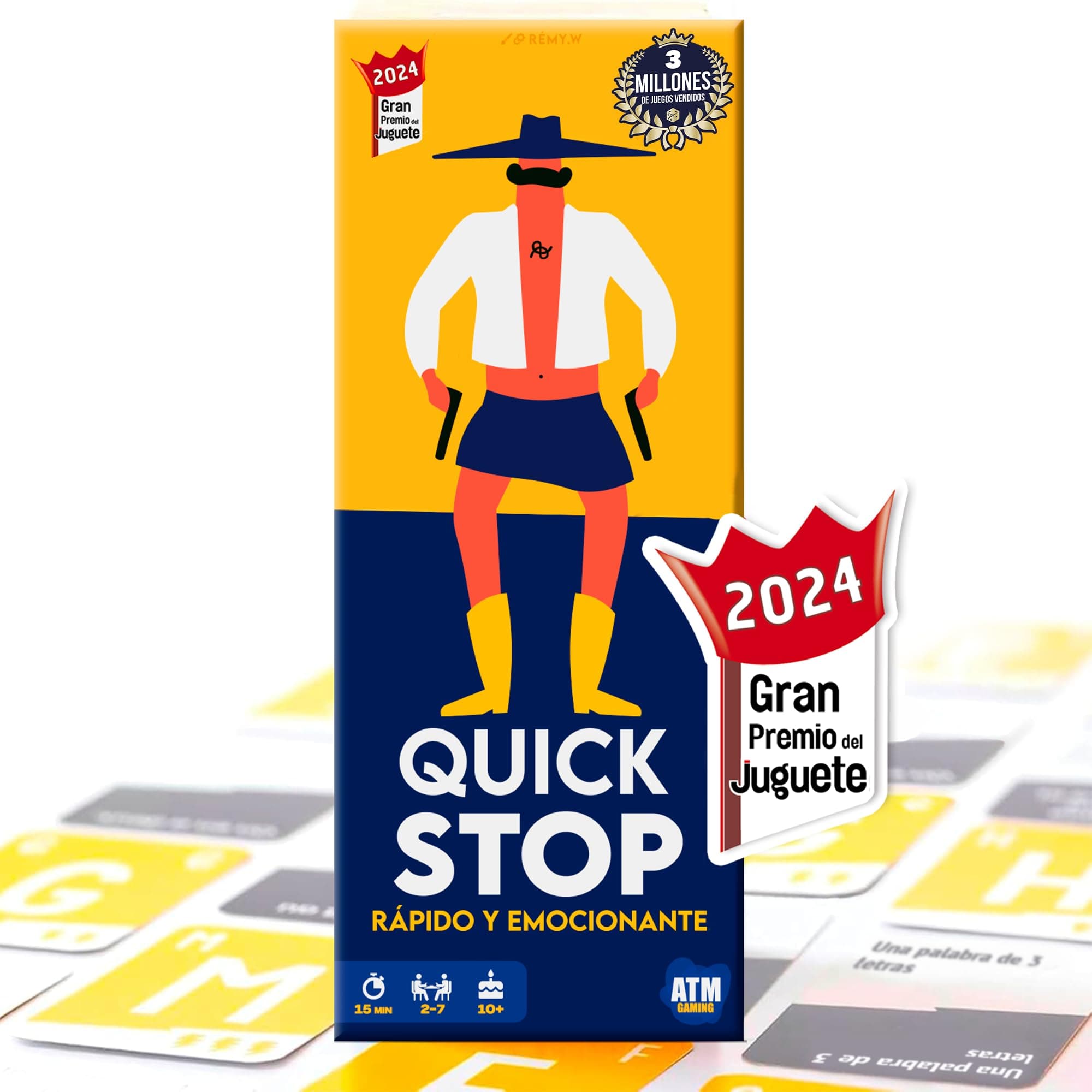 Quick Stop - Juegos de Mesa Dinámico y Divertido para Familia y Amigos - Gran Premio del Juguete 2024 - Versión Entretenida del Juego Stop - Regalo Original - Español