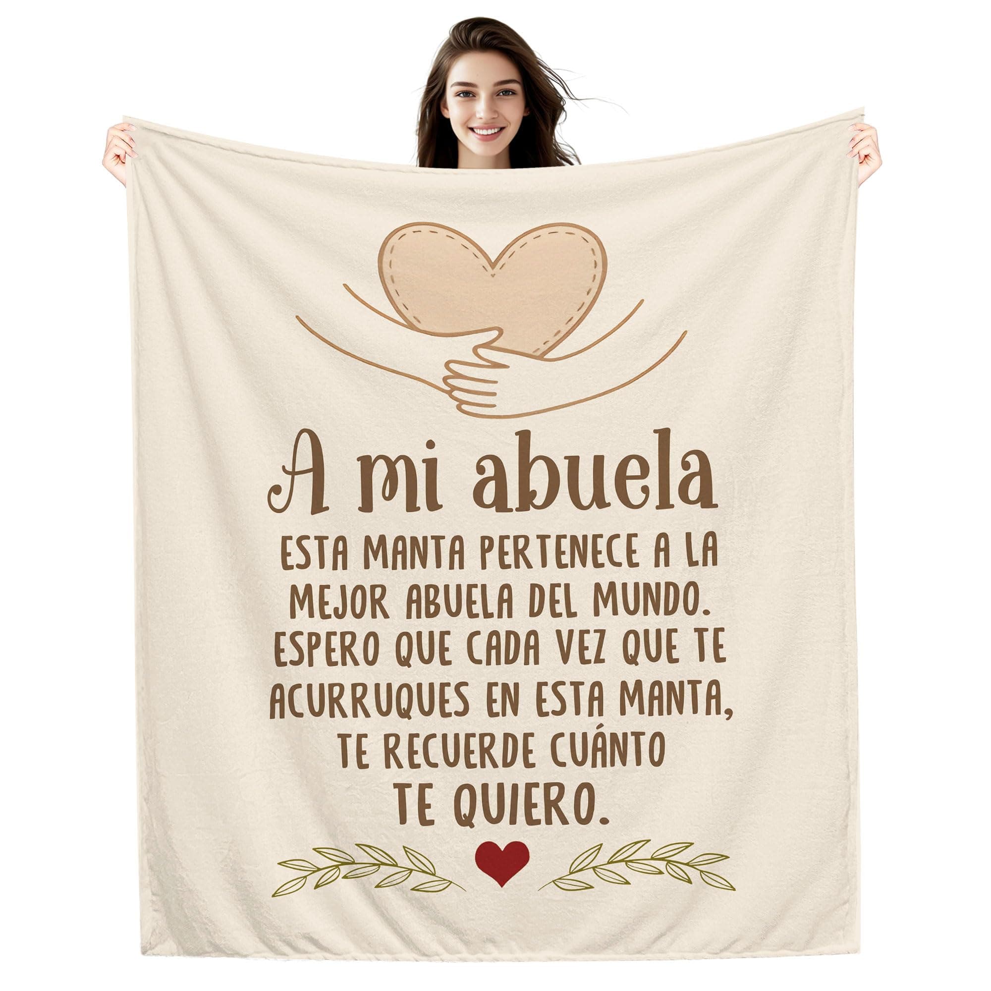 Amorea A mi Abuela Espero Que Cada Vez Que te acurruques en Esta Manta te recuerde cuánto te Quiero Ideas para Regalos Manta para la Abuela Cumpleaños Día de la Madre