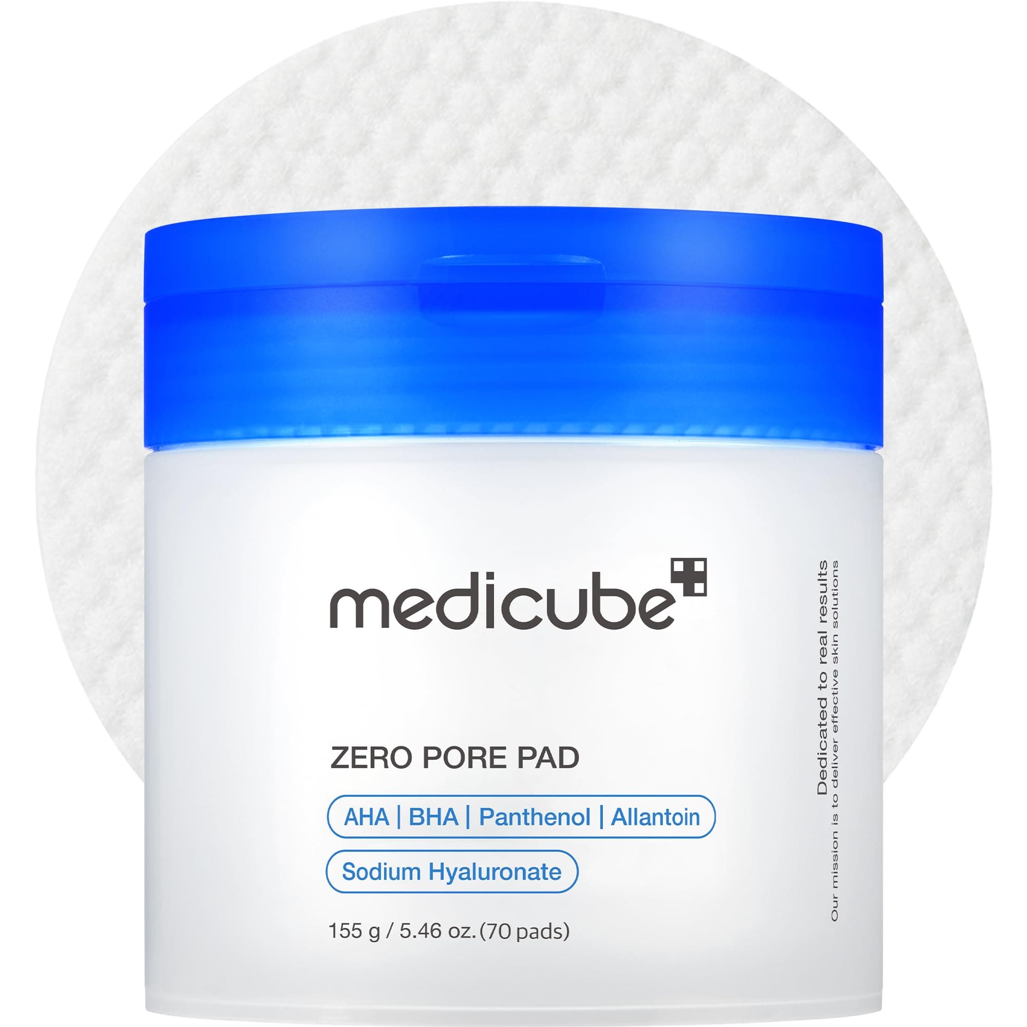 medicube Zero Pore Pads 2.0, Tonifiants Pour Le Visage À Double Texture Pour L'Exfoliation Et Le Soin Des Pores Avec 4,5% D'Acide Lactique Aha (70 Unidades)