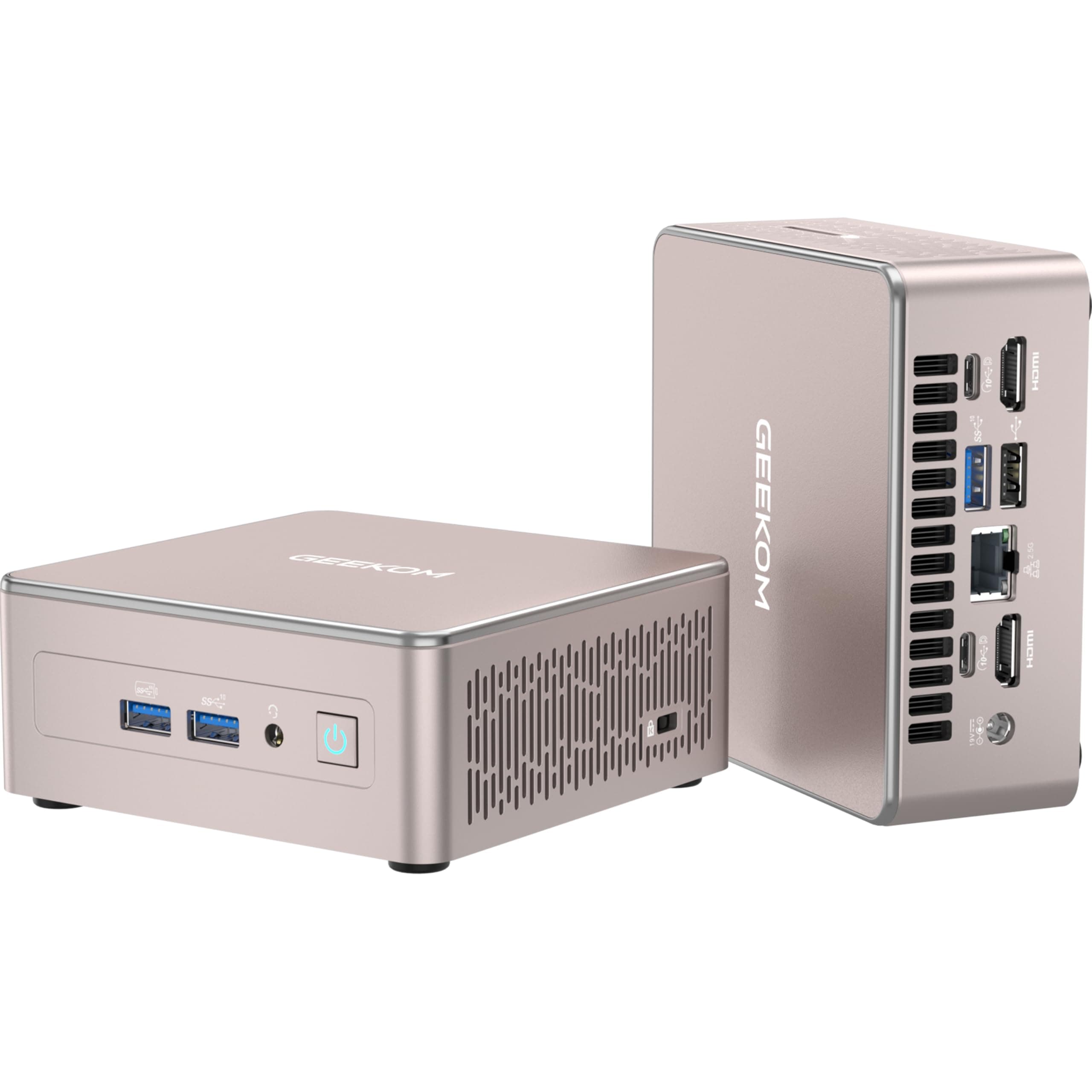GEEKOM A5 Mini PC avec AMD Ryzen 5 7430U, 512Go SSD 16Go RAM (Évolutif, Non-LPDDR), Silencieux NUC Mini Ordinateur de Bureau, Graphiques AMD Radeon, 8K Display, Dual HDMI, Windows 11 Pro, Lecteur SD