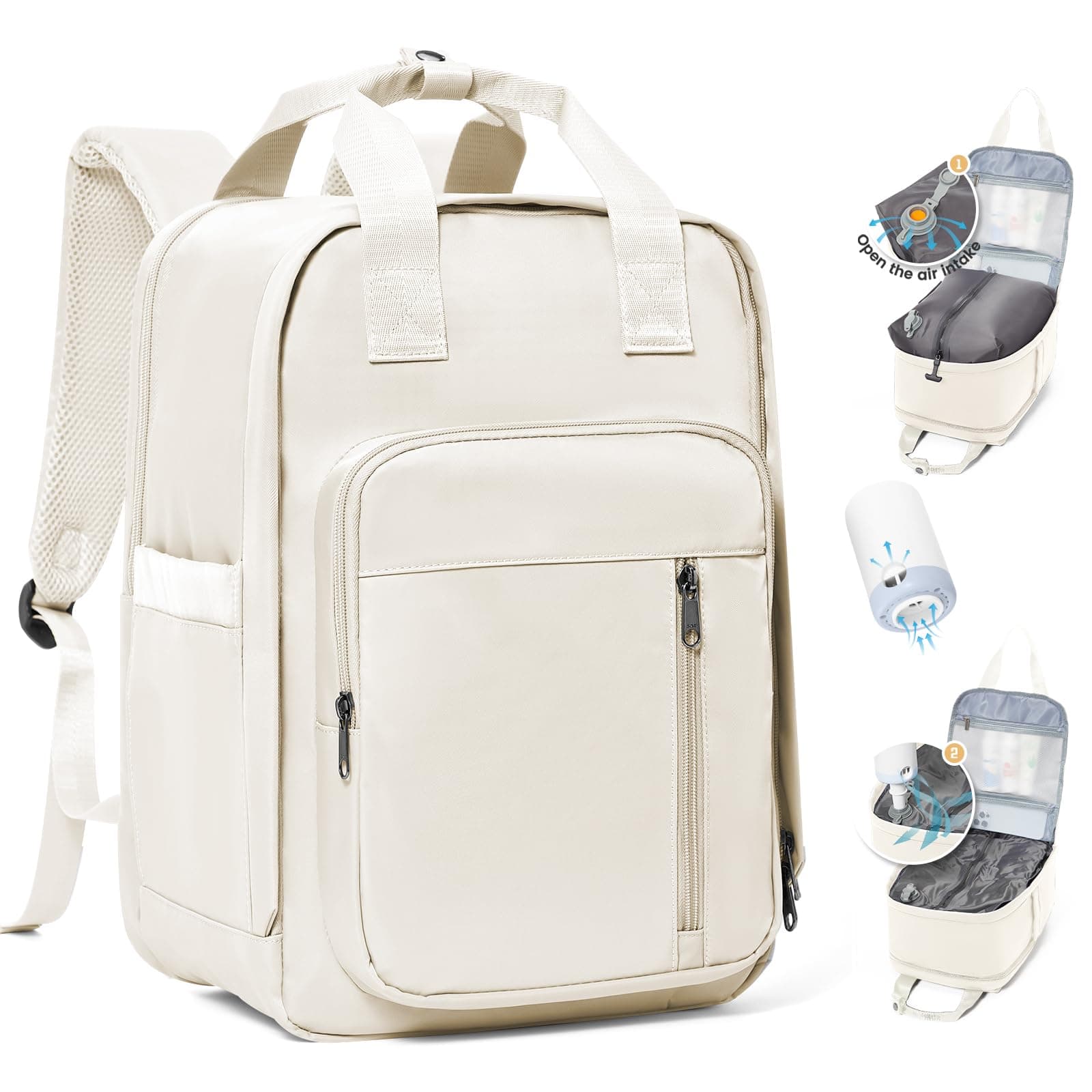 SZLX Zaino Ryanair 40x30x20 Sottovuoto con Pompa Zaino Ryanair 40x20x25 Donna Zaino da Viaggio Wizzair Bagaglio a Mano Uomo per Laptop da 14 Pollici Borse da Cabina 45x36x20 Easyjet con Porta Scarpe