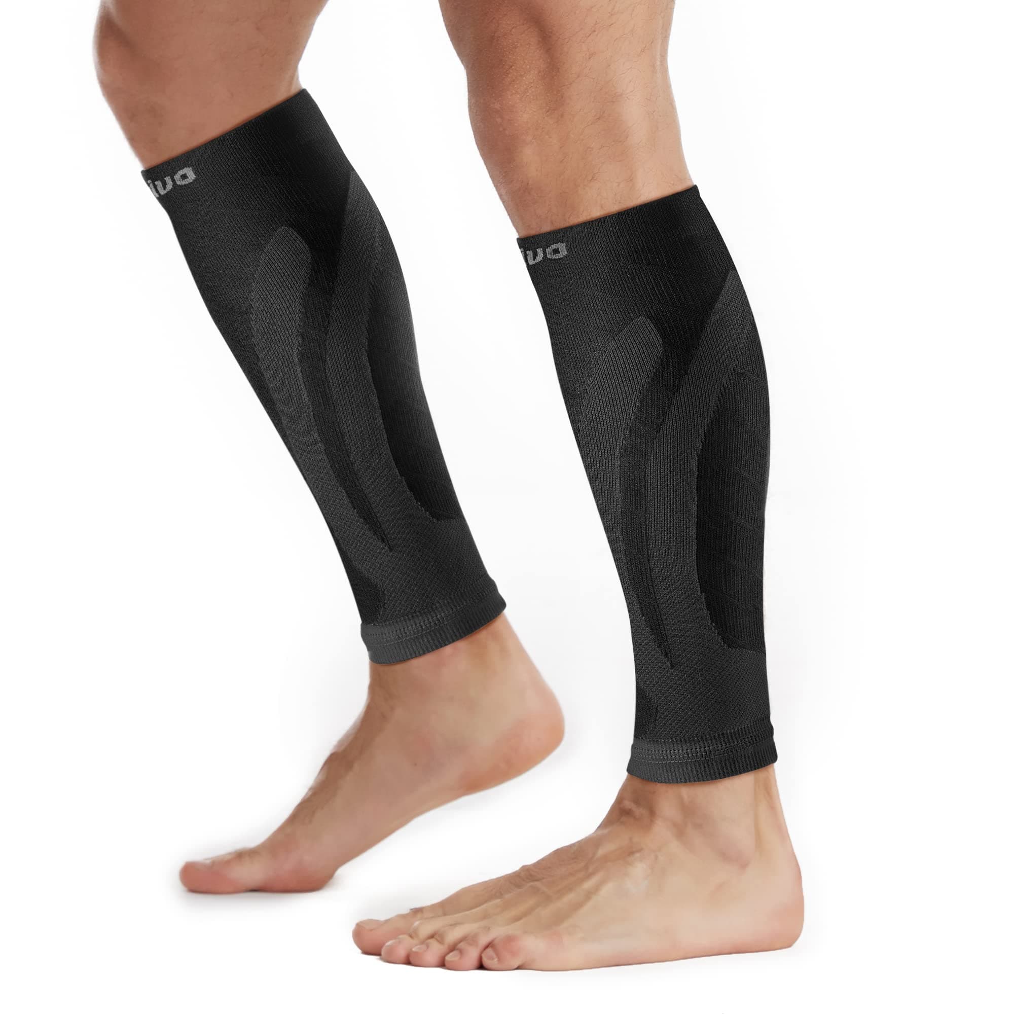 CAMBIVO Medias Compresivas 2 Pares, Calcetines Compresion Mujer Hombre, Mangas de Compresión para Deporte, Running, Ciclismo, Trabajo, Vuelo