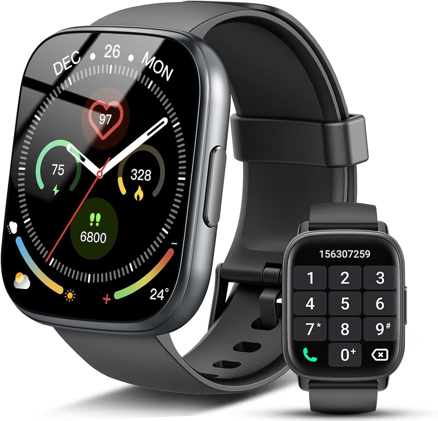 Reloj Inteligente Mujer Hombre, 1.95" HD Smartwatch con Llamadas Bluetooth, 110+ Modos Deportivos, 2026 Smart Watch con Pulsómetro/Monitor de Sueño/Podómetro, IP68 Pulsera Actividad para Android iOS