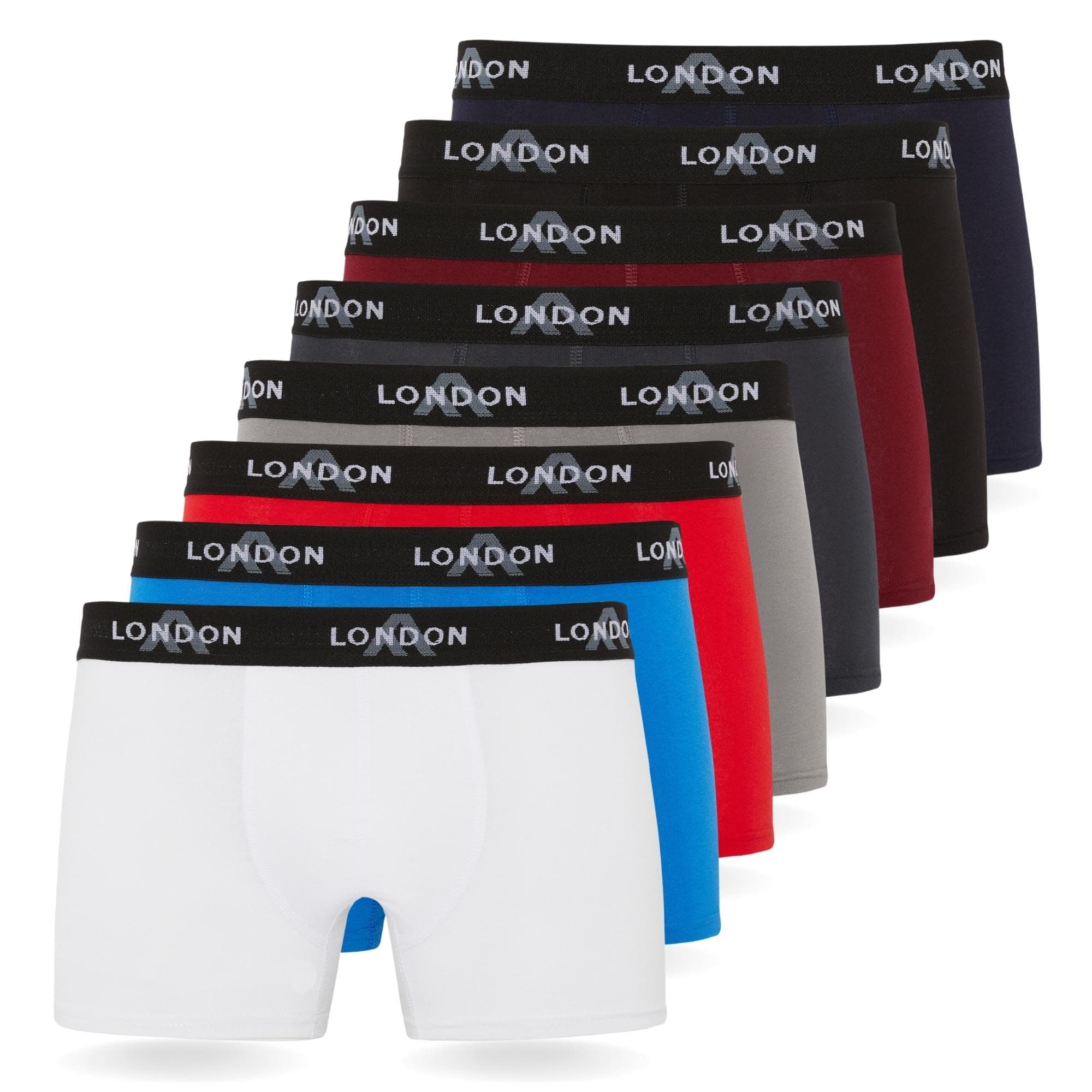 FM London Pacchetto da 4/8 Mutande Uomo - Boxer Uomo Cotone, Aderenti e Confortevoli per l'Uso Quotidiano