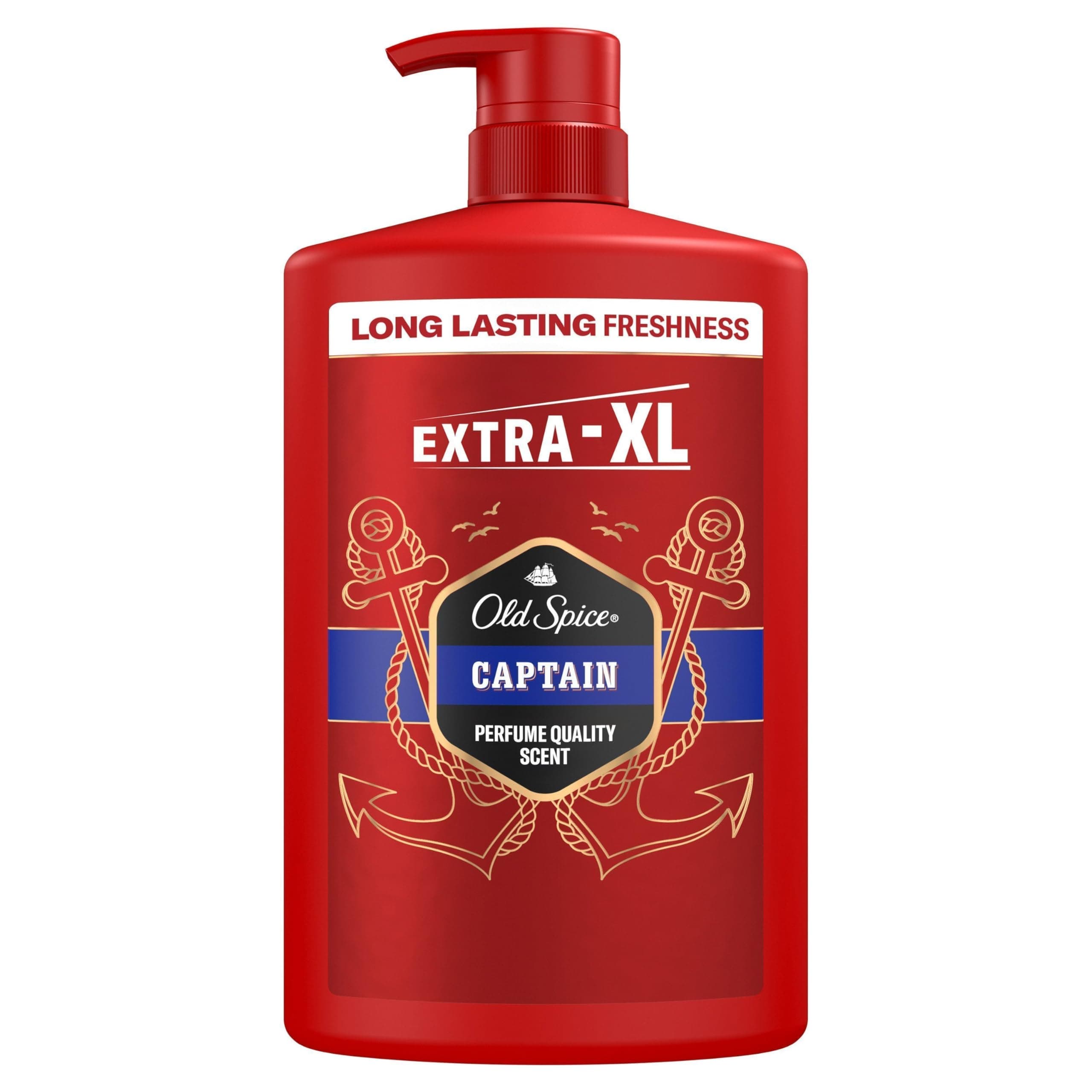 Old Spice Captain 3-in-1 Duschgel für Haar, Gesicht und Körper 1000 ml, langanhaltende Frische, Duft in Parfumqualität, Tiefenreinigung