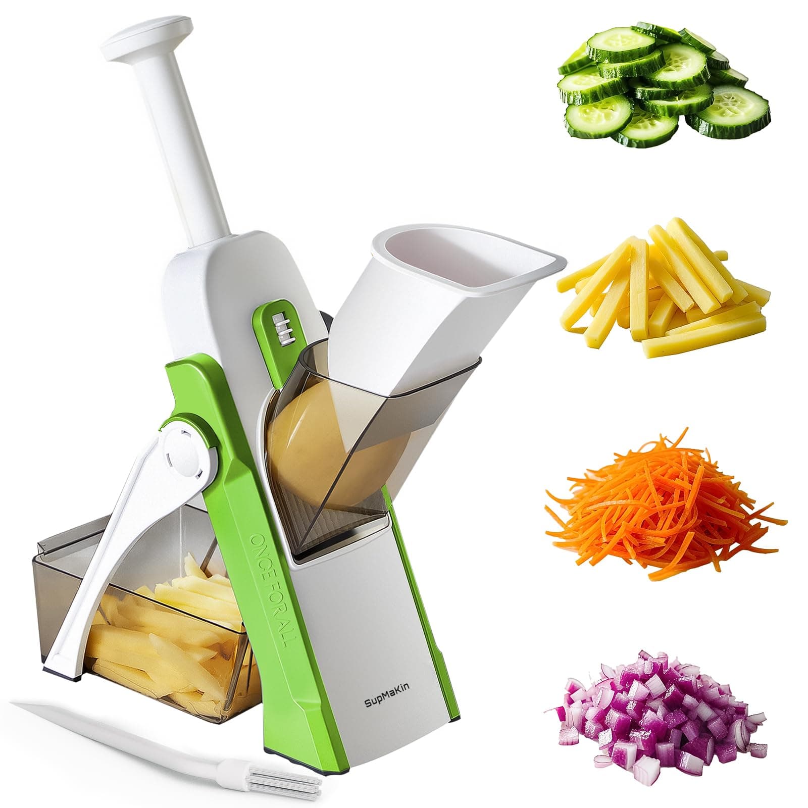 SupMaKin Mandolina di verdure, Spessore regolabile Patate Affettatrice Cipolla Chopper Kitchen Chopping Artifact Multifunzionale Cutte