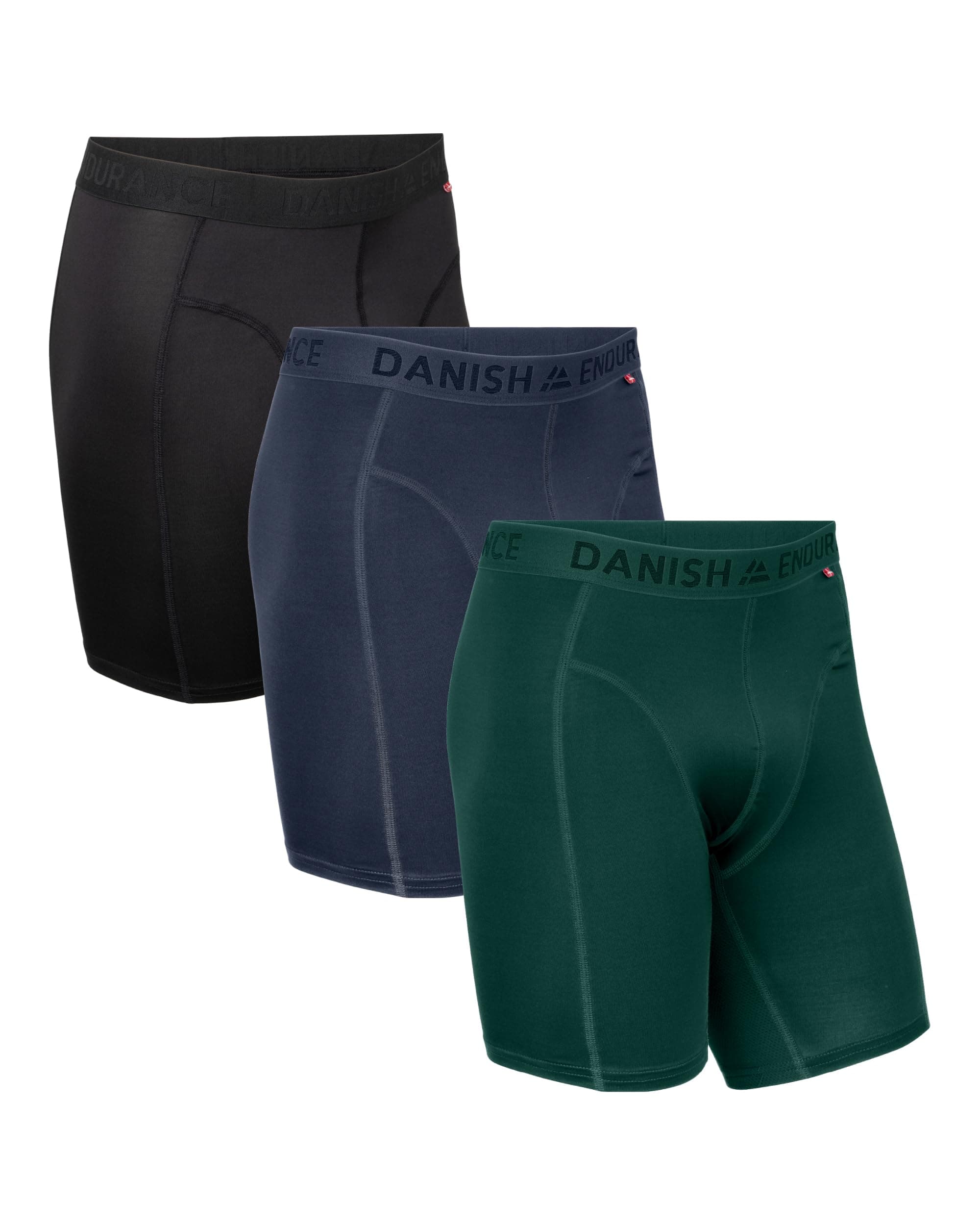 Danish Endurance Men's Sports Trunks 3-Pack Extra Long Ropa Interior de Hombres Hombre (Pack de 3)
