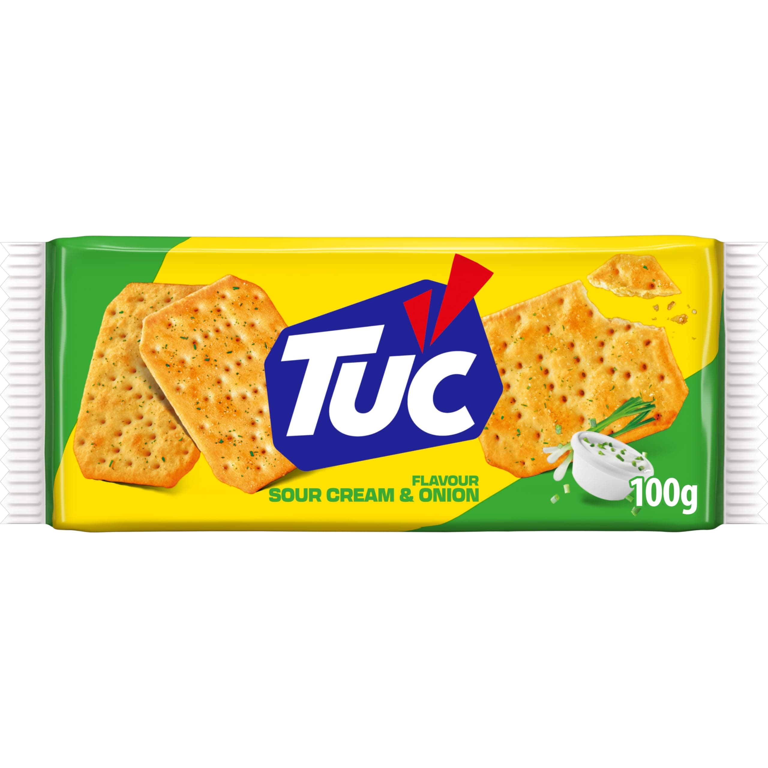 TUC Sour Cream & Onion – Knusprige Cracker mit Sauerrahm-Zwiebel-Geschmack – 100g