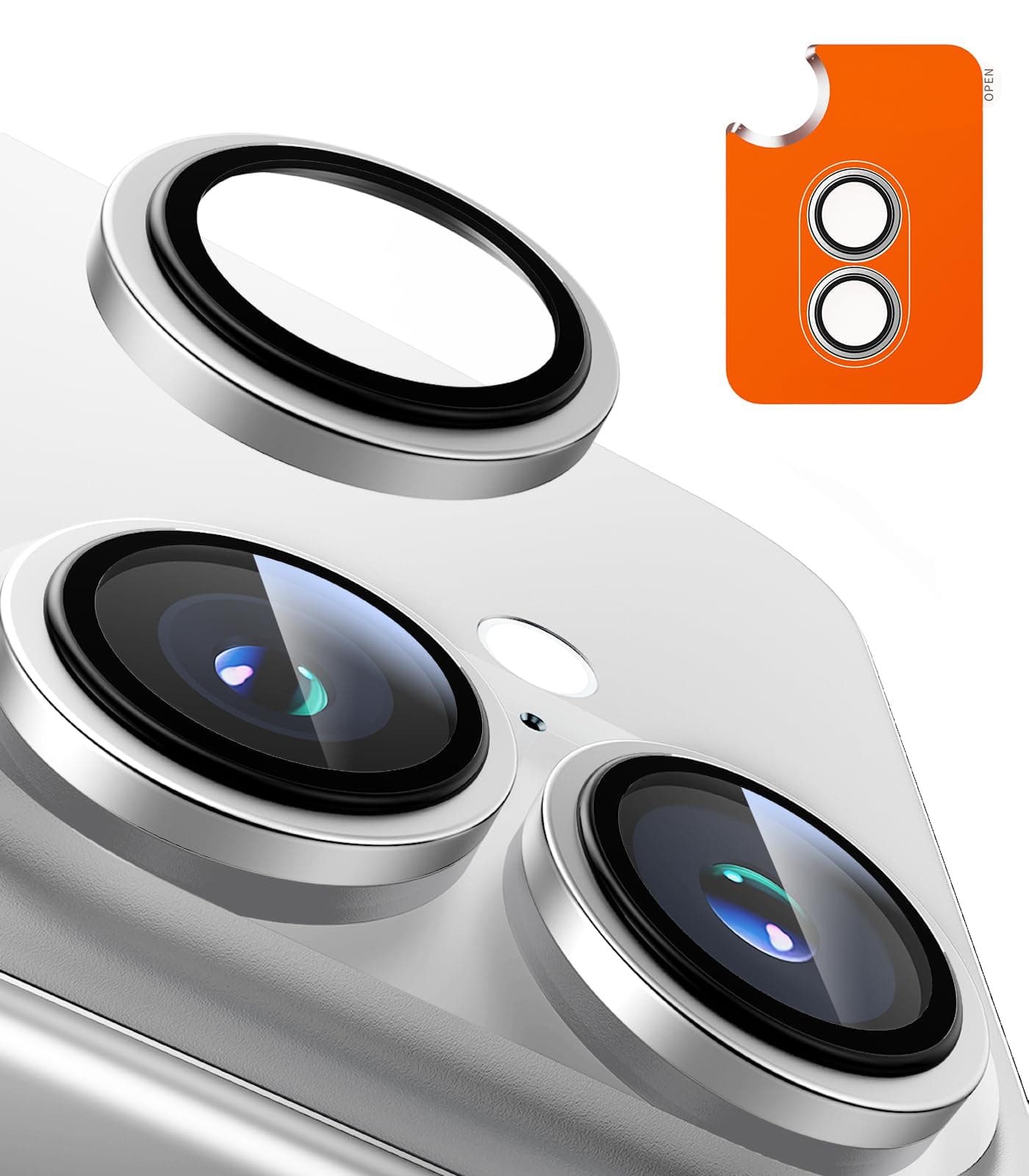 TORRAS für iPhone 17 Kameraschutz [Nr.1 Militärtaugliche Bruchsicherheit] Kratzfest & HD-Klare Kamera schutz für iPhone 17,9H+ Härte & Einfache Montage,Silber