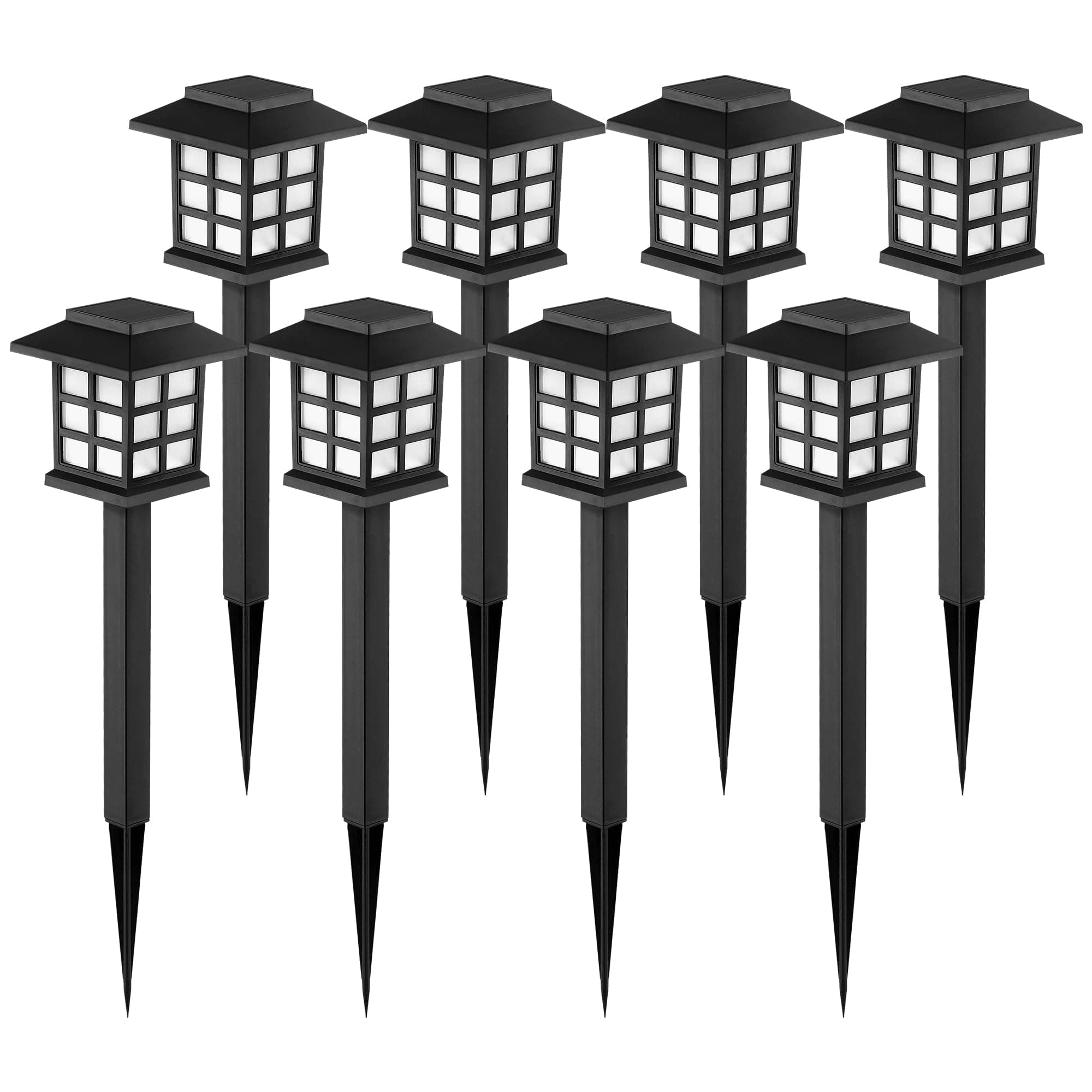 GIGALUMI 8 Piezas Luces Solares Para Exteriores, Luces Solares Led Exterior Jardín,Impermeables, Para Jardín, Paisajes, Caminos, Patios, Entradas, Pasarelas