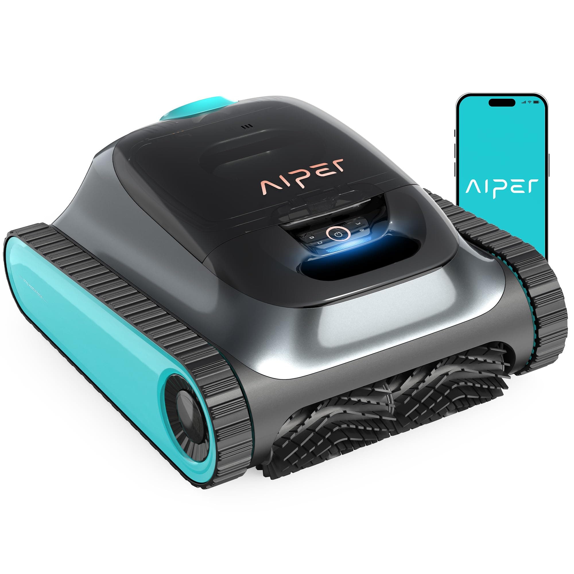 AIPER Scuba S1 2026 Upgrade Robot Piscina Limpiafondos y Paredes, Aspirador Piscinas Fondos con Batería Mejorada 240 min, Navegación Smart de Alta Precisión, Filtración Ultrafina + App y OTA, Azul