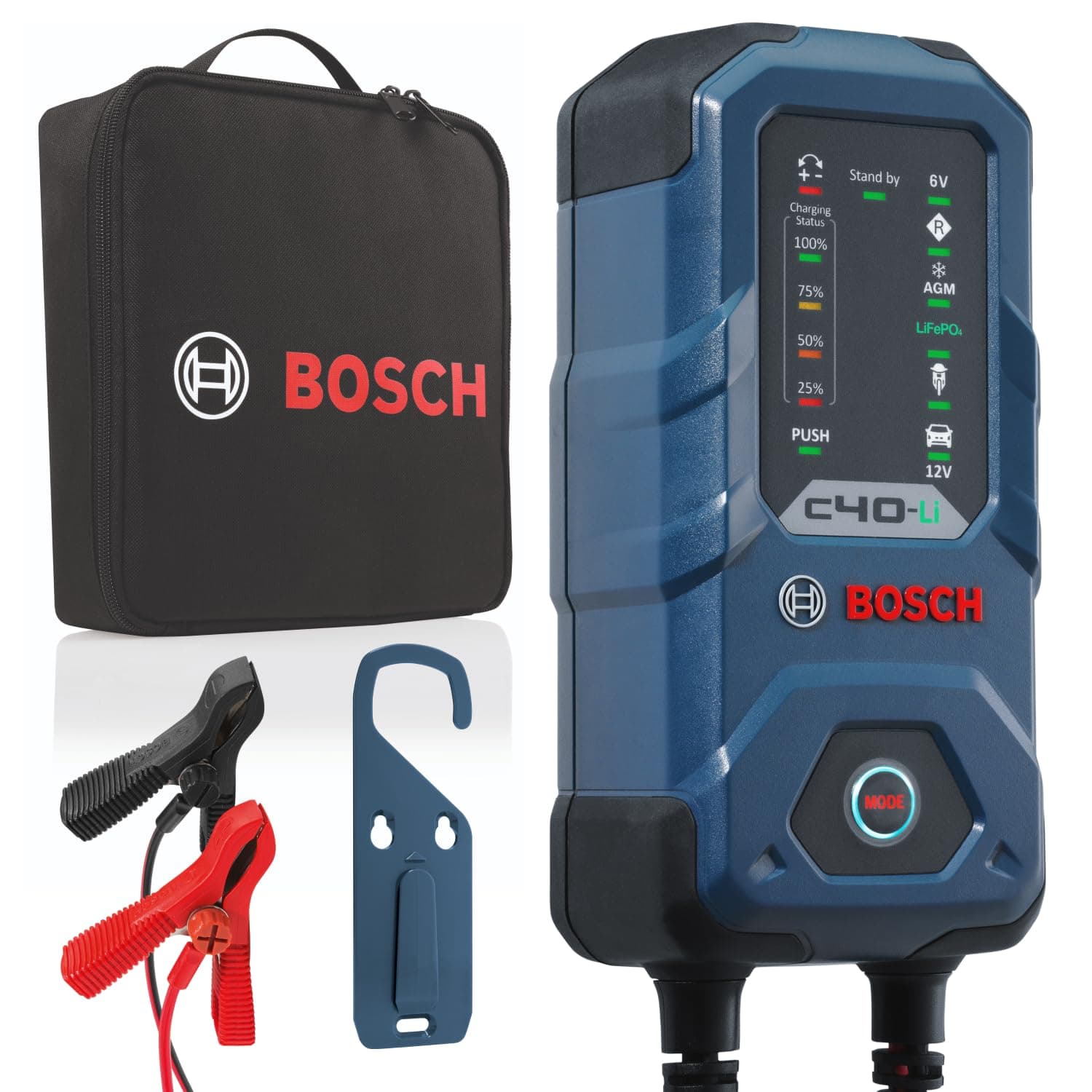 BOSCH Caricabatterie 5A per Auto Camion Moto 0 189 921 040