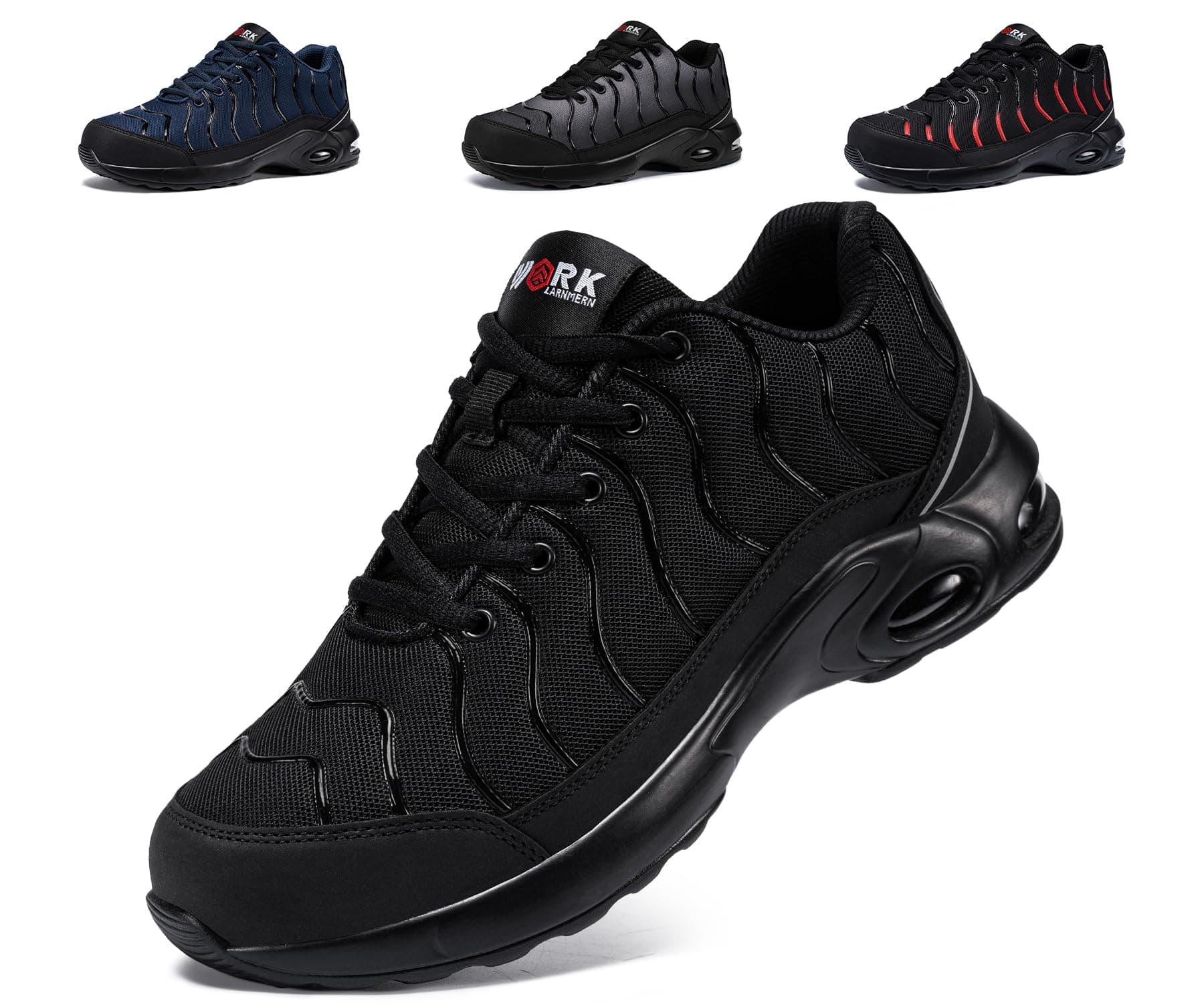 LARNMERN Chaussures de Sécurité Hommes Femmes Basket Légère Large et Moyen Taile Unisexe Apparence Chaussure de Travail Secruite Confortable Anti-Perforation Embout en Acier Taile 35-51EU