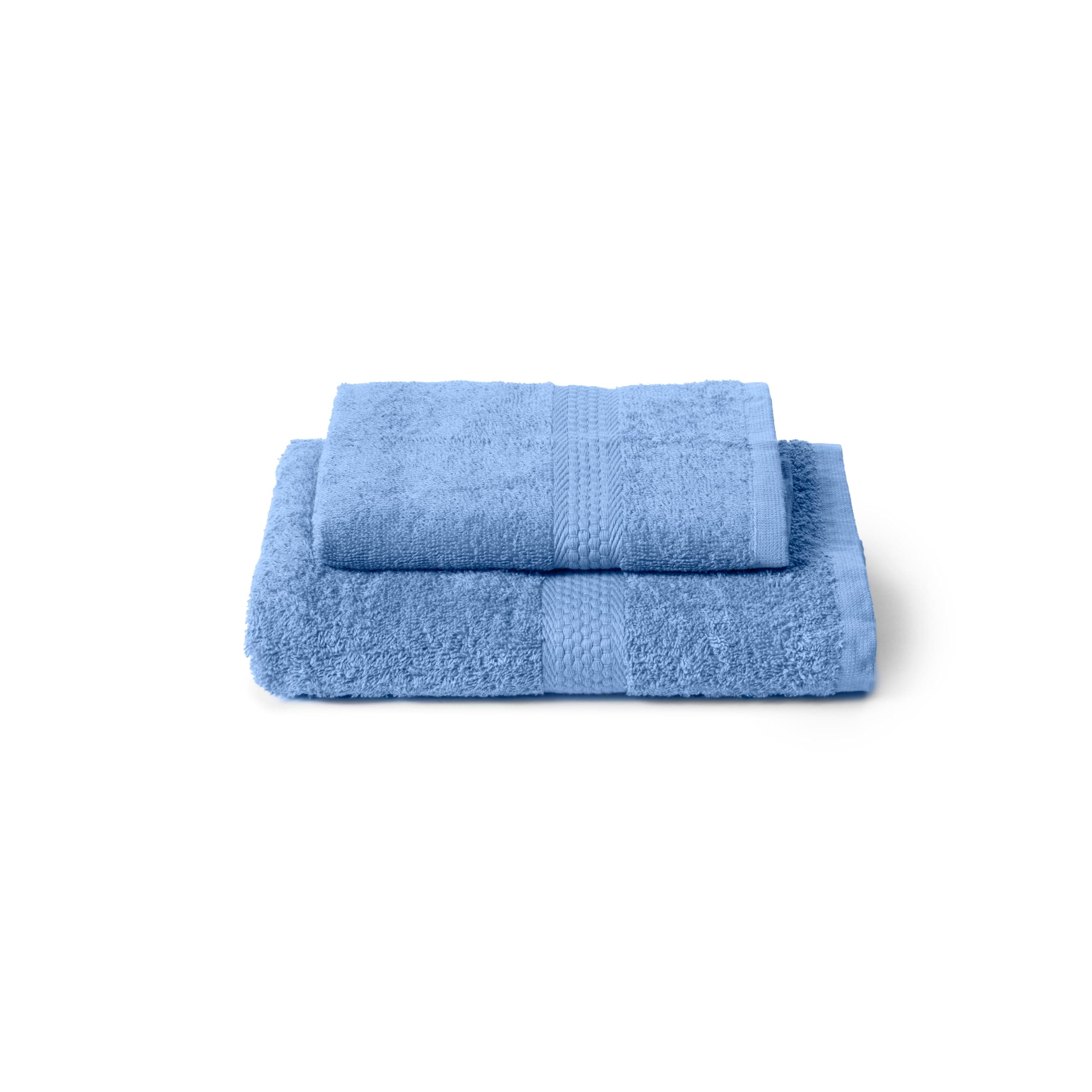 Caleffi Set Asciugamani Bagno Viso e Bidet in Cotone, Asciugamani Resistente a Lavaggi, Include 1 Asciugamano Viso 55x100 cm e 1 Asciugamano Bidet Ospite 40x60 cm, Asciugamani 2 Pezzi, Lavanda