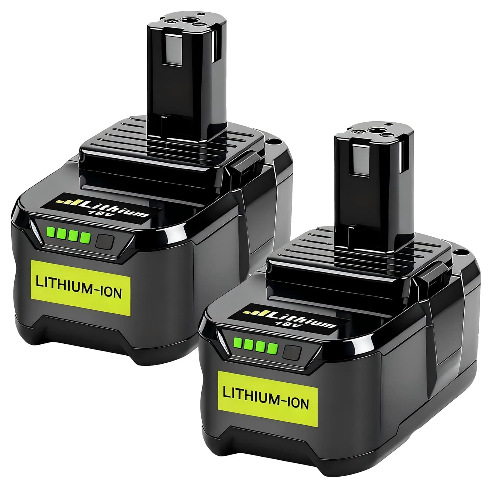 2X 18V 5.5Ah/5500mAh Batteries au Lithium pour Ryobi P108 RB18L40 P108 RB18L25 RB18L15 RB18L13 P107 P122 P104 P105 P102 P102 2003