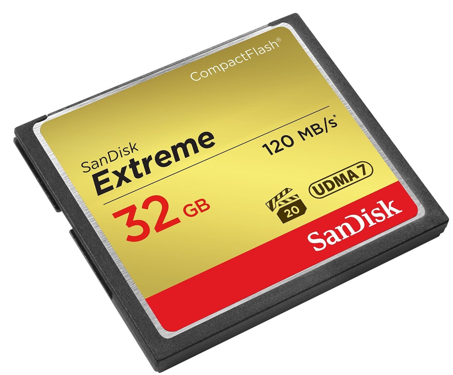 Carte Mémoire CompactFlash SanDisk Extreme 32 Go UDMA7 avec une Vitesse de Lecture Allant jusqu'à 120 Mo/s (SDCFXSB-032G-G46)