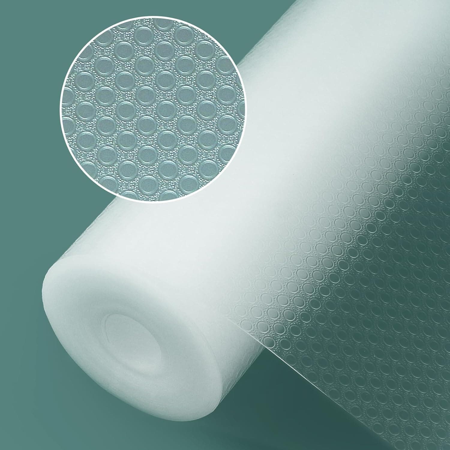 Origuuds Protector Cajones Cocina Non Adhesivo EVA Plastico Protector Antideslizante Estantes el Gabinete Impermeable, para Nevera Mueble Fregadero Estante (Transparente/50cmx600cm)