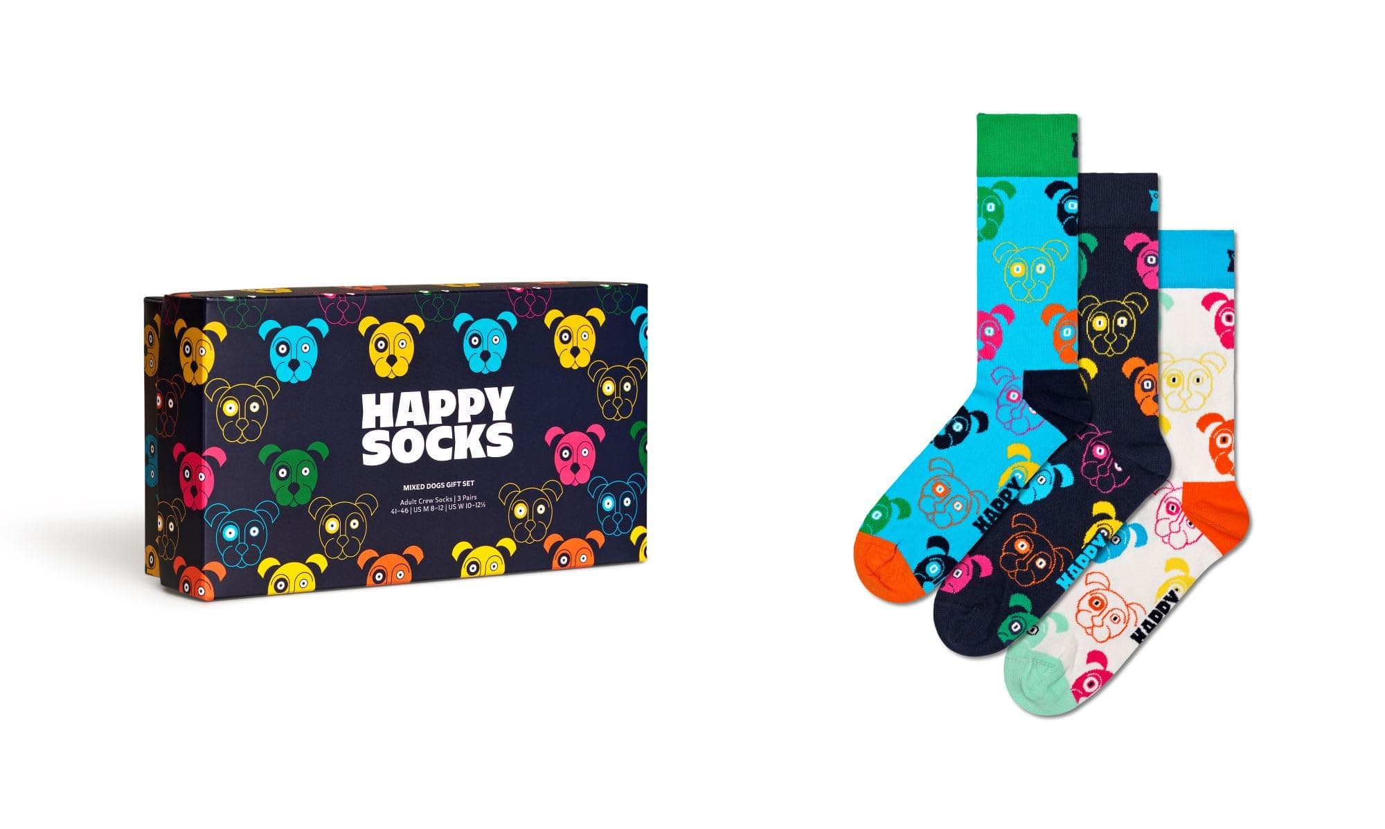 Happy Socks Unisex 3-pack Mixed Dog Socks Gift Set Socken (3er Pack)