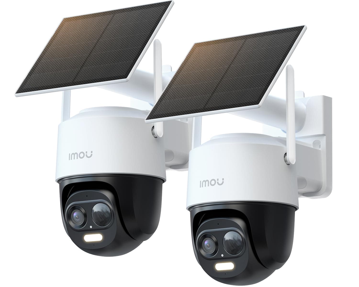Imou 2K Kit Telecamere WiFi Esterne Senza Fili con Pannello Solare, 2,4GHz | 5000mAh, Rilevamento PIR Umani/Veicoli con Allarme Sirena, Visione Notturna a Colori, Audio Bidirezionale, Modalità Privata