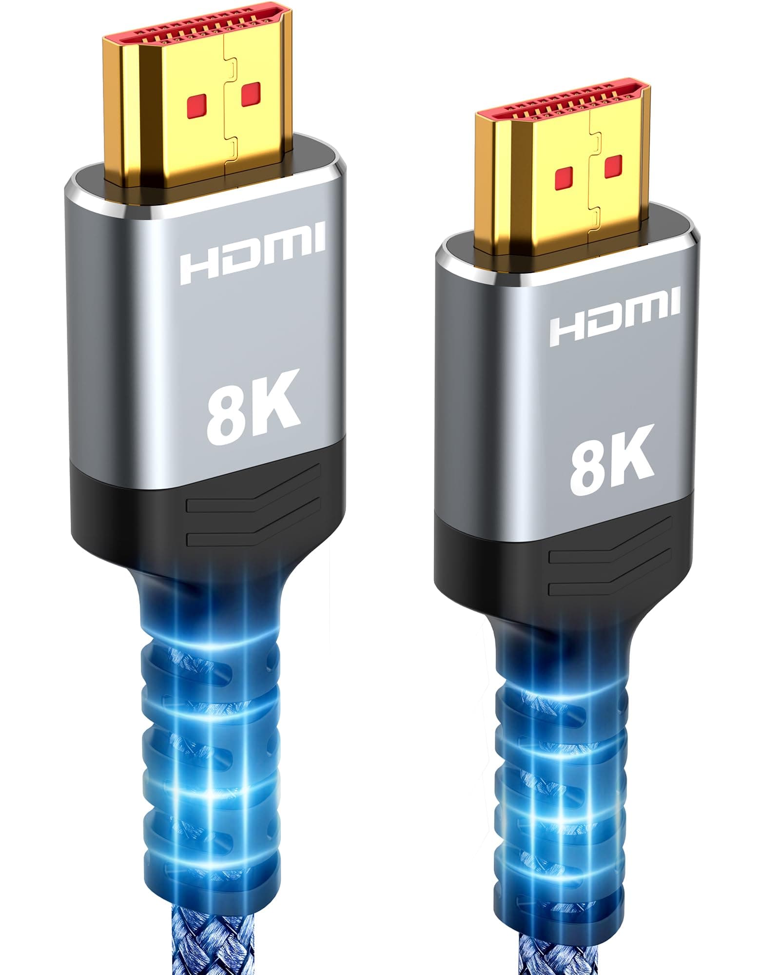Snowkids 10K 8K Cable HDMI 2M, Ultra Haut Débit 48Gbps 8K@60Hz 4K@120Hz Cordon HDMI 2.1, HDR10+ ARC eARC HDCP 2.2&2.3 Compatible avec TV PC Monitor Projecteur PS-5 X-box