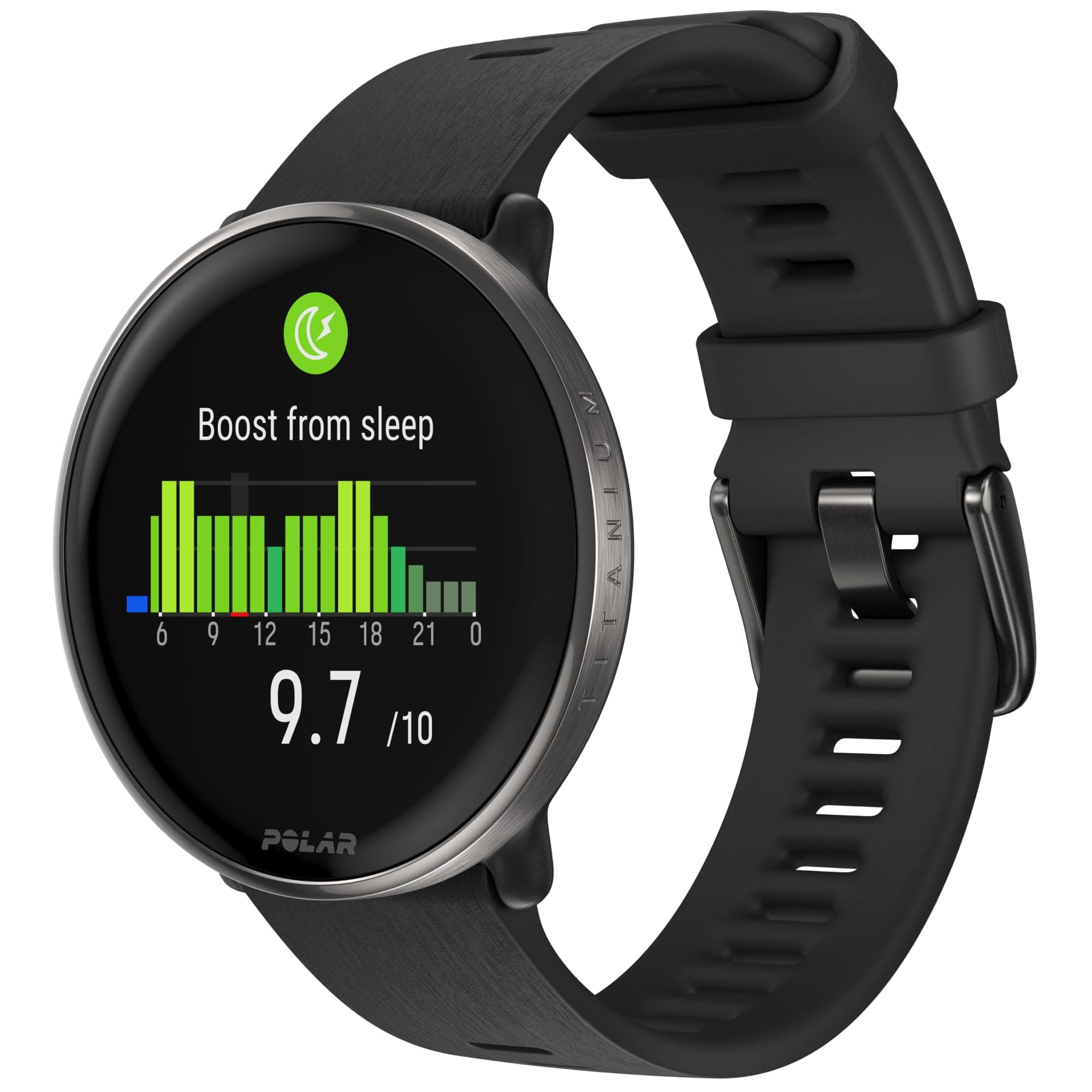 Polar Ignite 3 Titanium - Reloj Inteligente de Actividad y Bienestar con GPS, Análisis del sueño, Pantalla AMOLED, Registro 24/7, Frecuencia cardíaca, Entrenamiento Personalizado