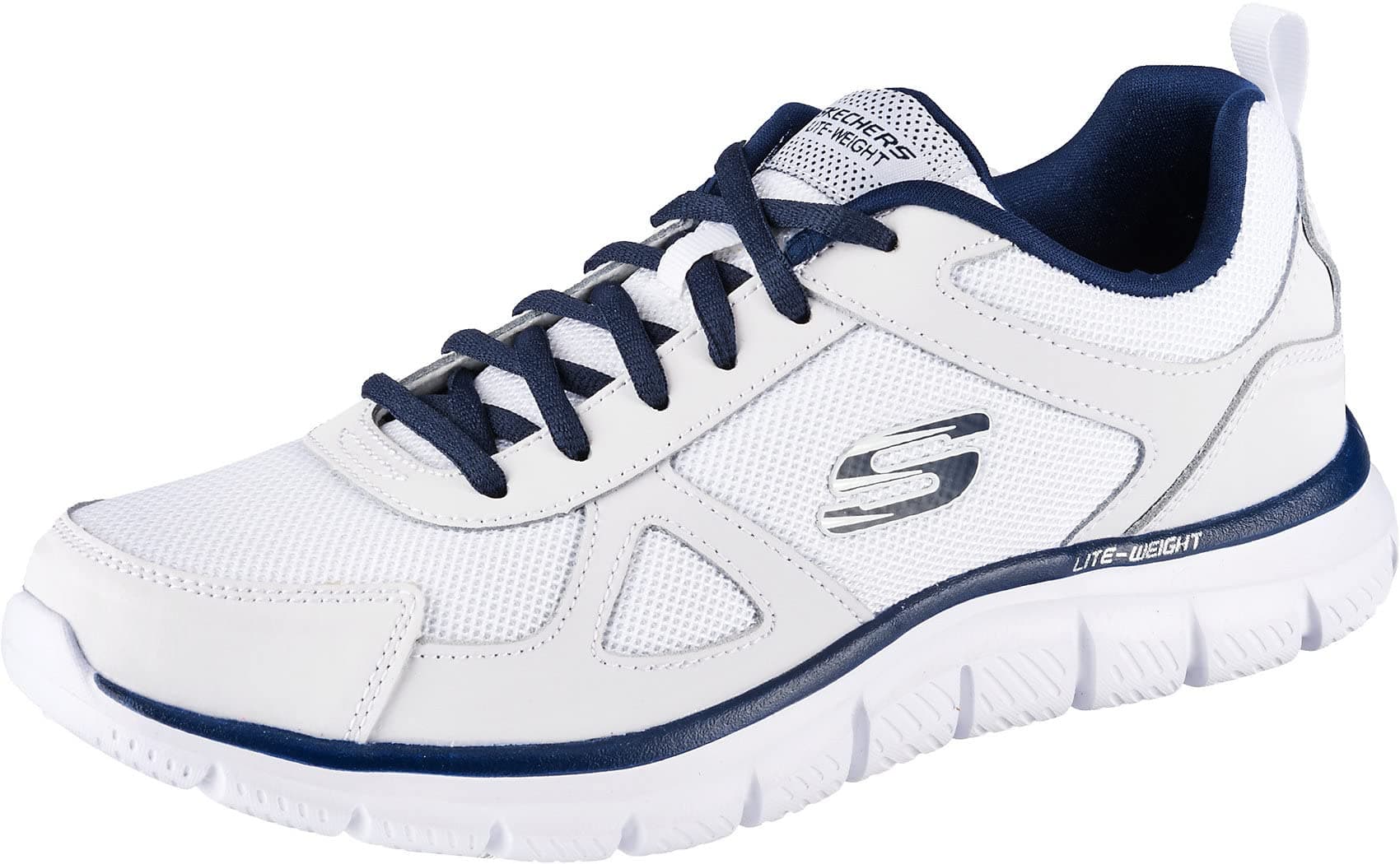 Skechers Sport Mens Track SCLORIC Sportschuhe/Laufschuhe Herren Schuhe,Black Red BKRD,44EU