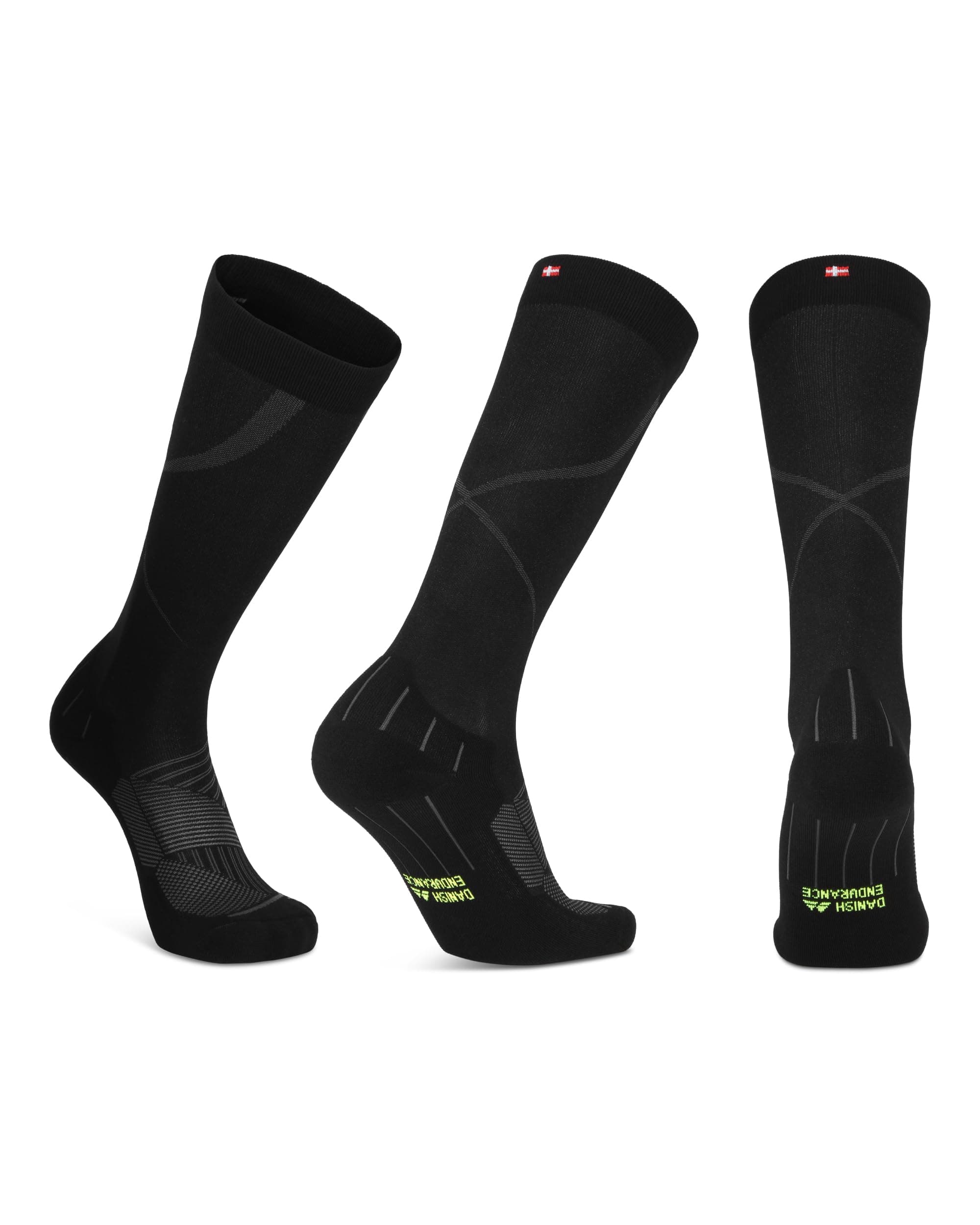 DANISH ENDURANCE Calcetines de Compresión de Alto Rendimiento Unisex, Soporte Firme Graduado para Entrenamiento de Resistencia, para Hombre y Mujer