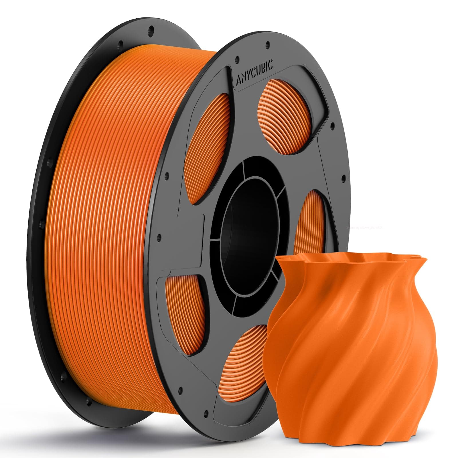 ANYCUBIC PETG Filament 1,75mm, Robustes und Langlebiges 3D Drucker Filament, Geringe Verzugneigung und hervorragende Schichthaftung, Passt für die meisten FDM Drucker, 1KG PETG Orange