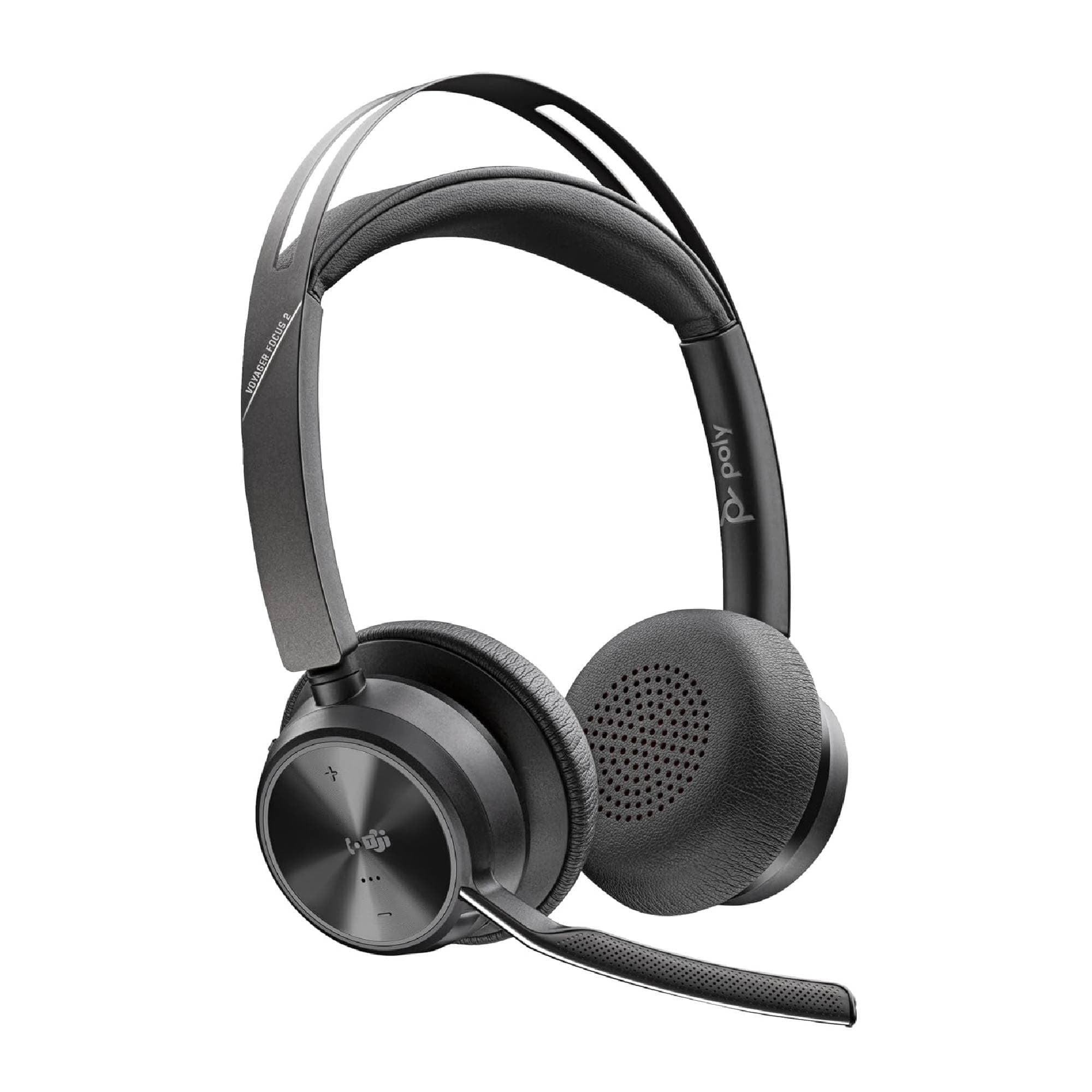 Poly Voyager Focus 2-M USB-C-C Headset USB-C/A Adapter Customer Special 1- Connection Via Bluetooth - Noise Annulation; Smart Sensor Technology; Dynamic Mute Alert - Black