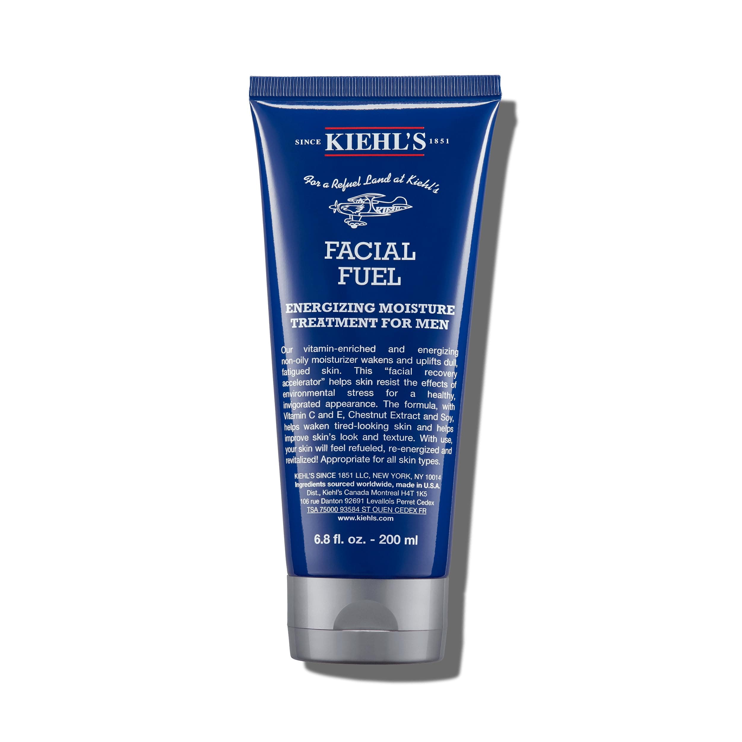 KIEHL'S Facial Fuel Moisturizer, Energie spendende Feuchtigkeitscreme mit Vitamin C & E und Kastanien-Extrakt für anspruchsvolle Männer-Haut, Gesichtscreme, nicht fettend