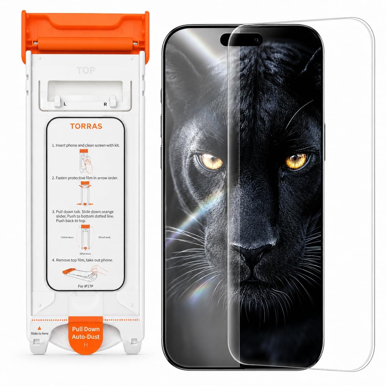 TORRAS OrigArmor AR für iPhone 17 Pro Max für Panzerglas [3D Perfekte Passform&100% blendfrei] Militärstandard Bruchsichere Schutzfolie für iPhone 17 Pro Max Folie 9H+ Glas Kratzfest,0 Fehler Montage
