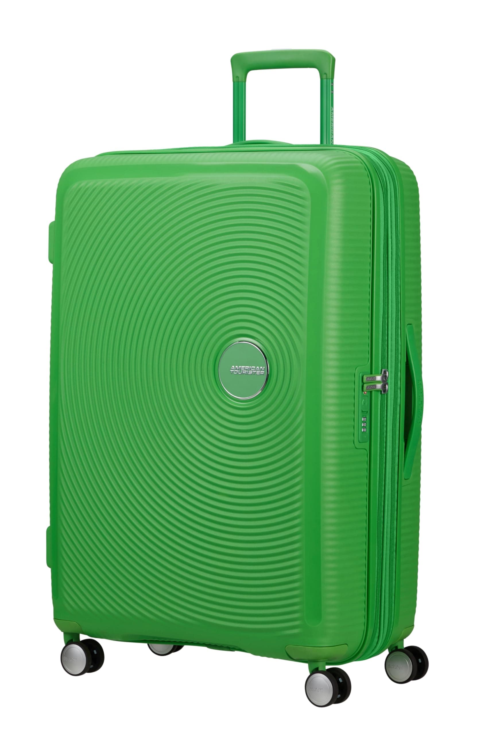 American Tourister Soundbox - Valigia Grande Rigida, 77 cm - Trolley con 4 Ruote, Serratura TSA, Espandibile & Leggera, 97/110L, (Grass Green)