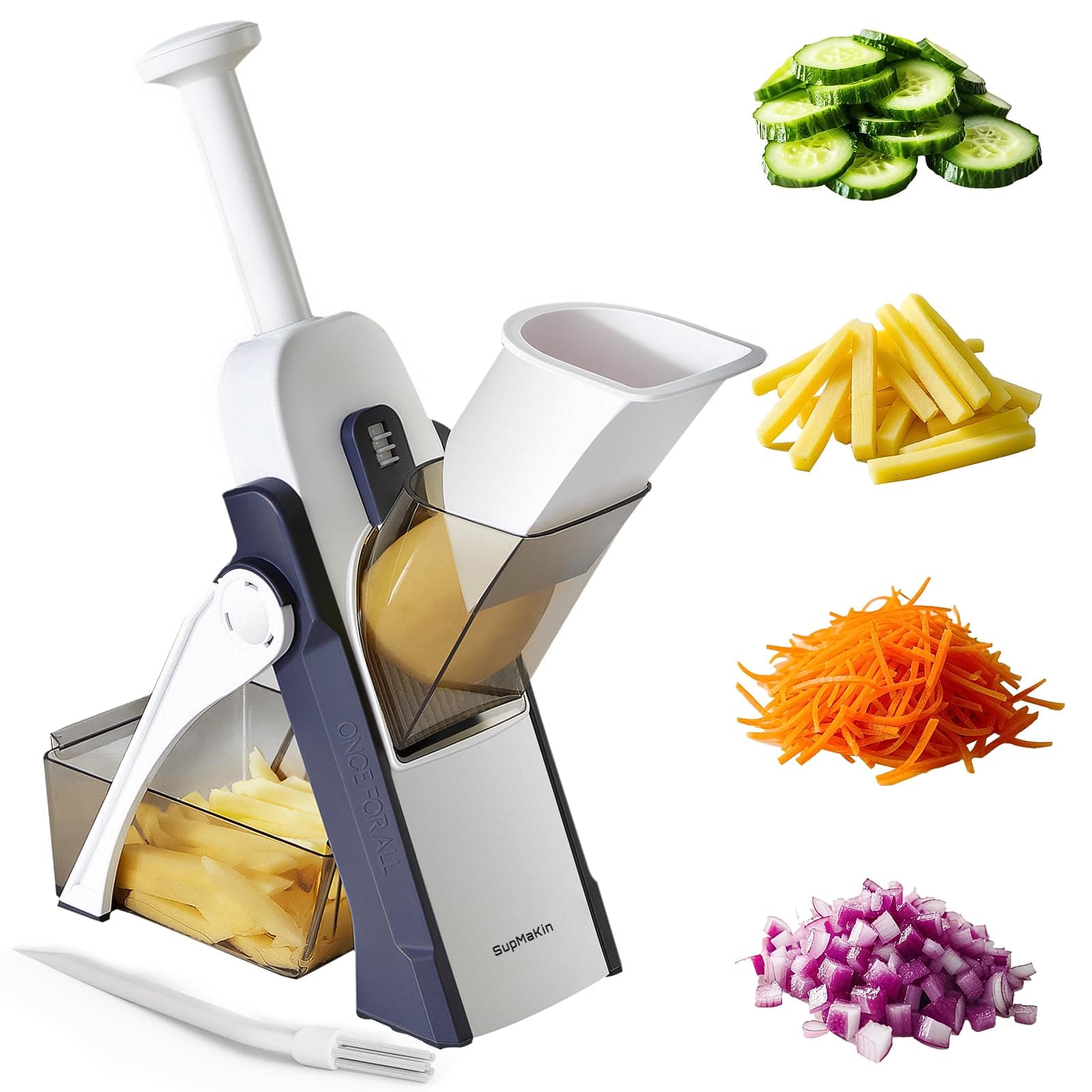 SupMaKin Mandolina di verdure, Spessore regolabile Patate Affettatrice Cipolla Chopper Kitchen Chopping Artifact Multifunzionale Cutte