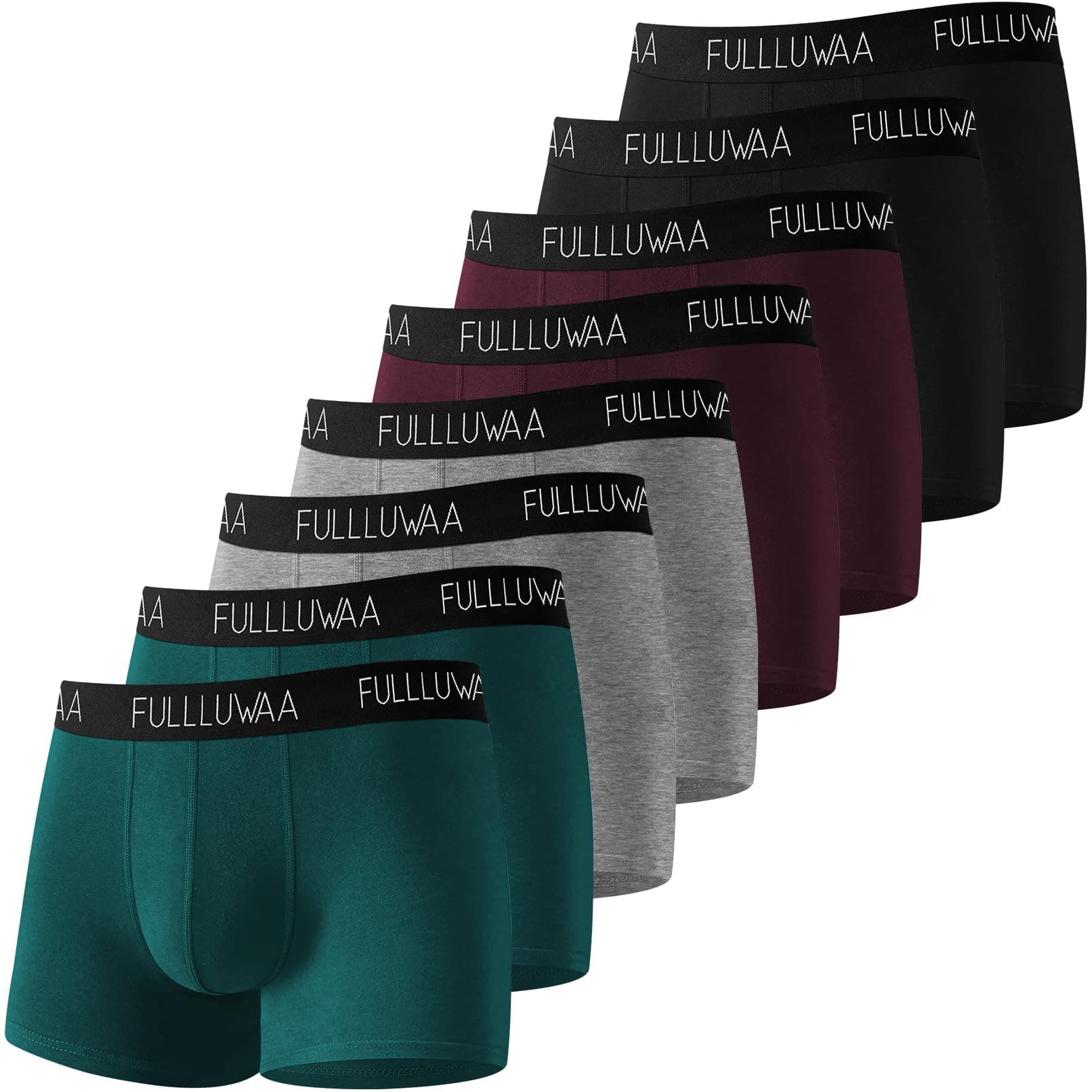 Fullluwaa Calzoncillos Hombre (Pack de 8), Algodón Elástico, Diseño Duradero, Suaves, Transpirables y Sin Etiquetas, Costuras Simplificadas