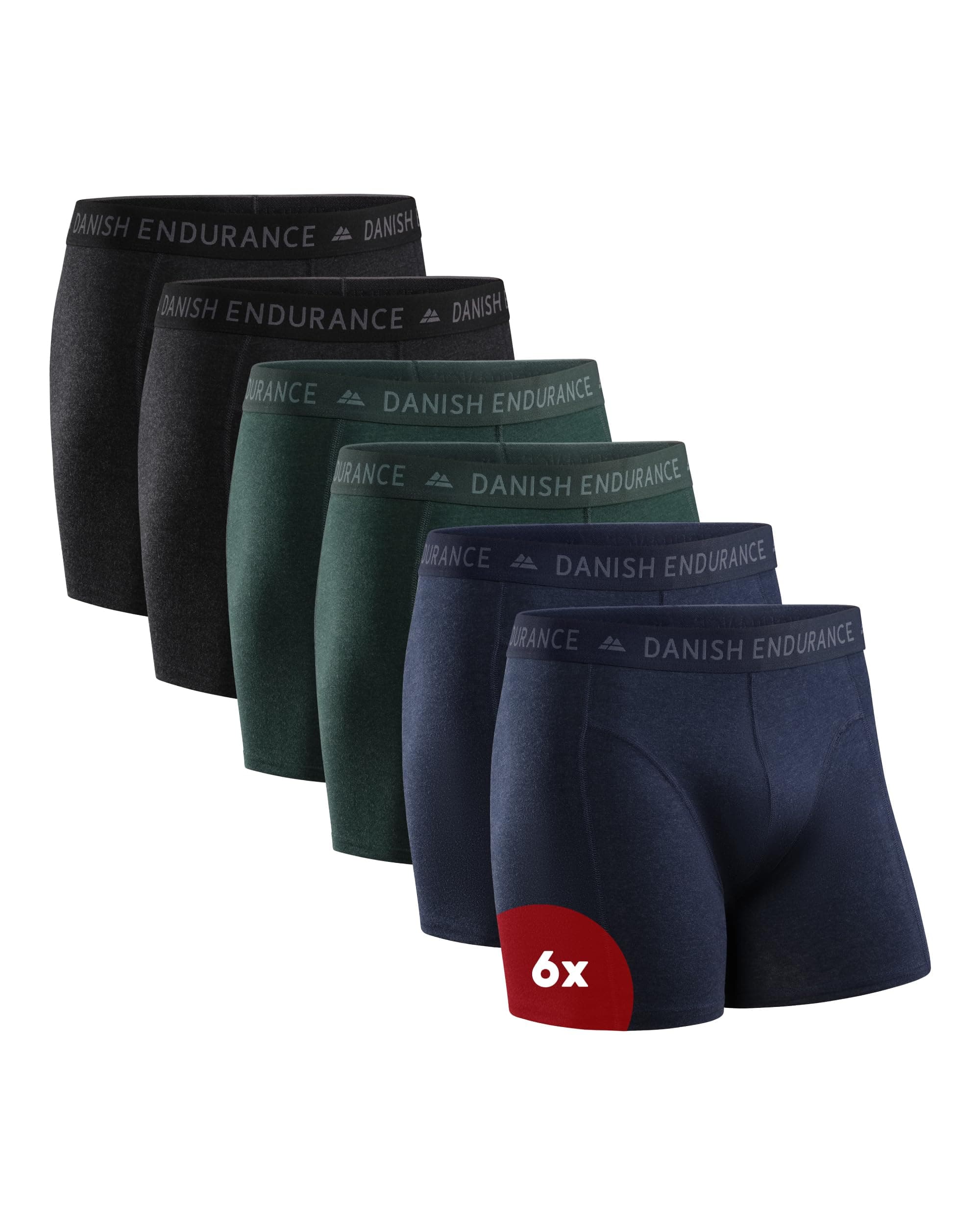 DANISH ENDURANCE Calzoncillos Hombre Boxer Algodon Premium, Pack de 6 - Ropa Hombre, Ropa Interior