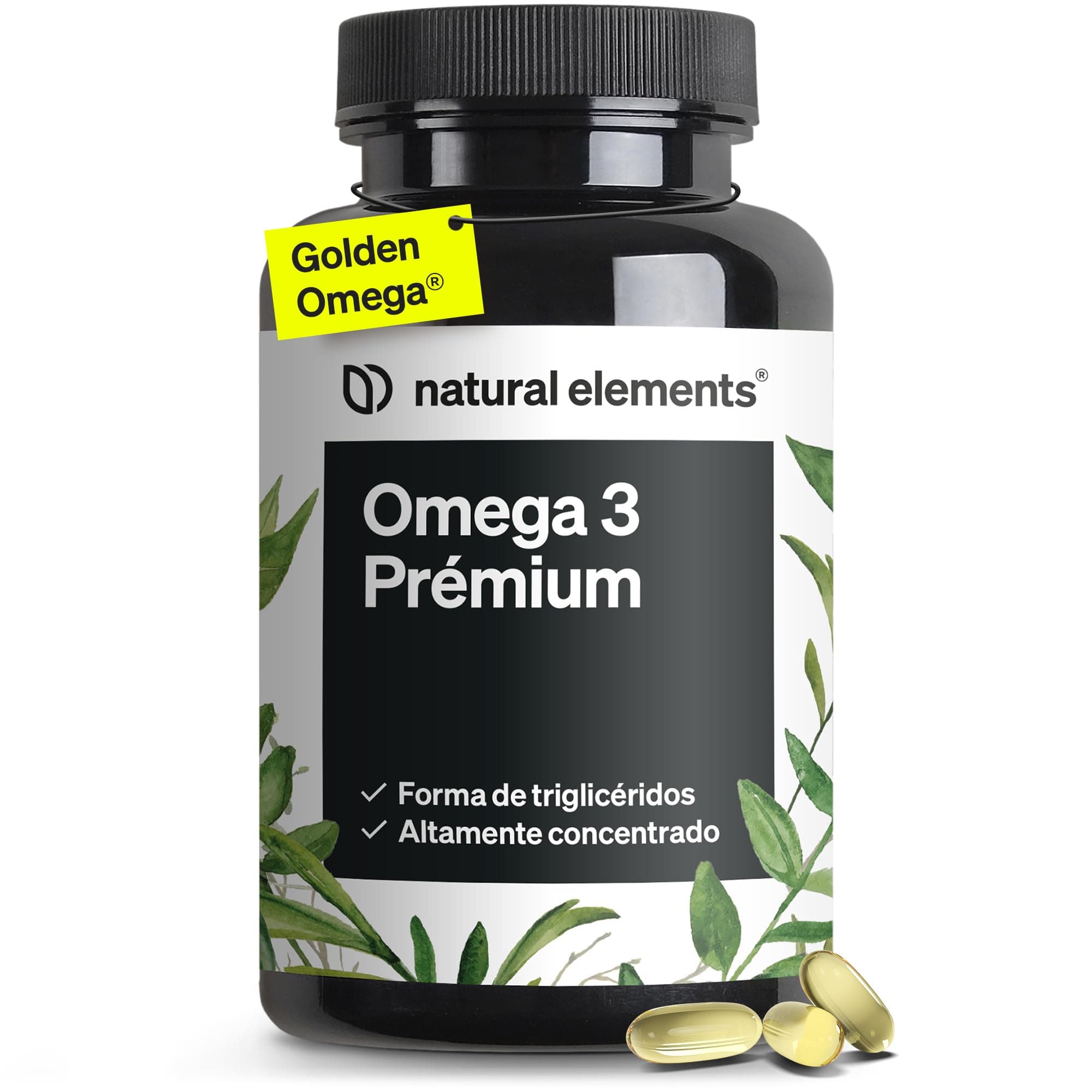 Golden Omega® - Omega 3 Aceite de pescado - 120 Cápsulas para 4 meses - 80% Omega 3 contenido en forma de triglicéridos - Materia prima de marca - Alta dosis y de pesca sostenible