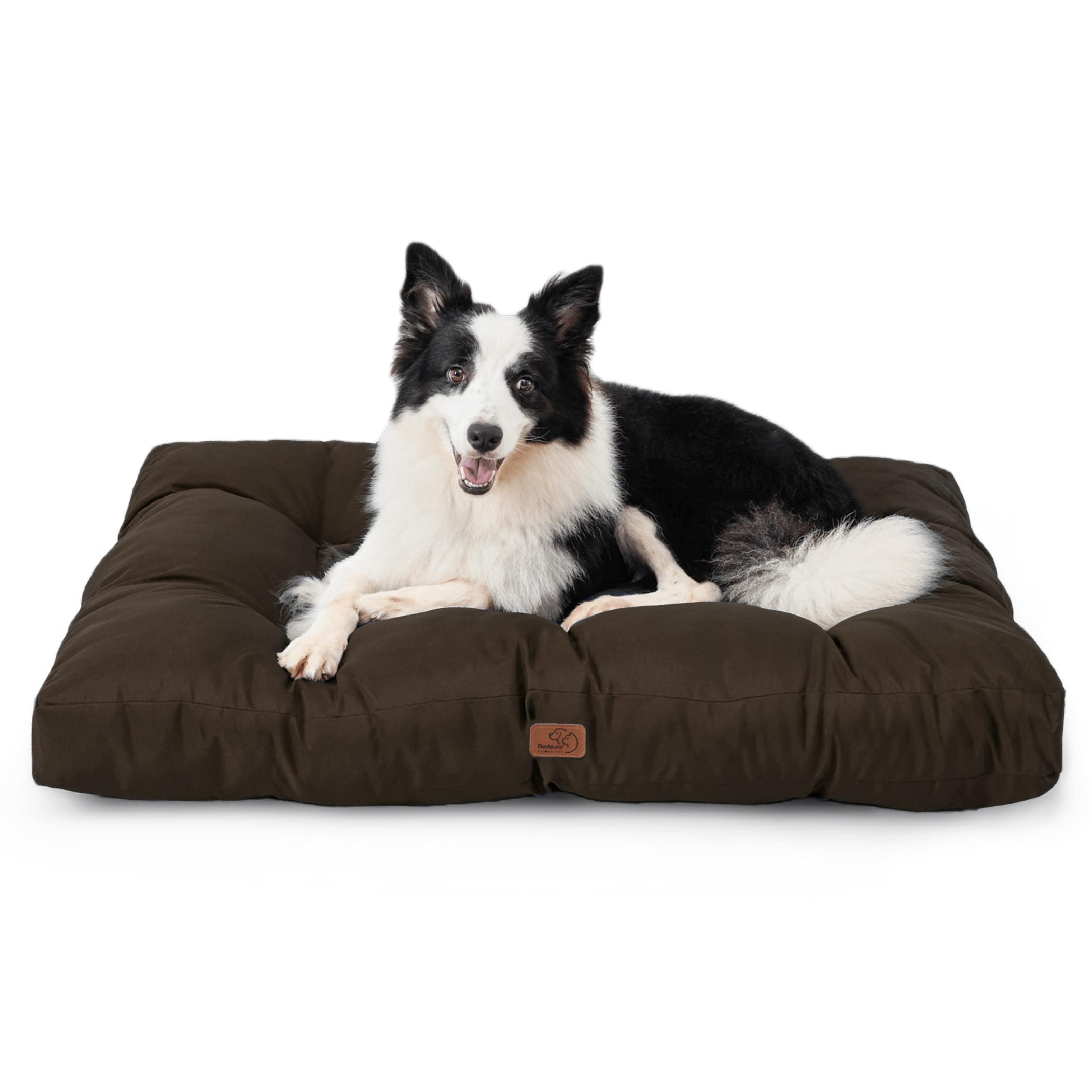 BEDSURE Hundekissen Grosse Hunde waschbar - 91x68cm hundematratze L für große, mittelgroße Hunde Outdoor gepolstert Hundematte braun in 10cm Höhe