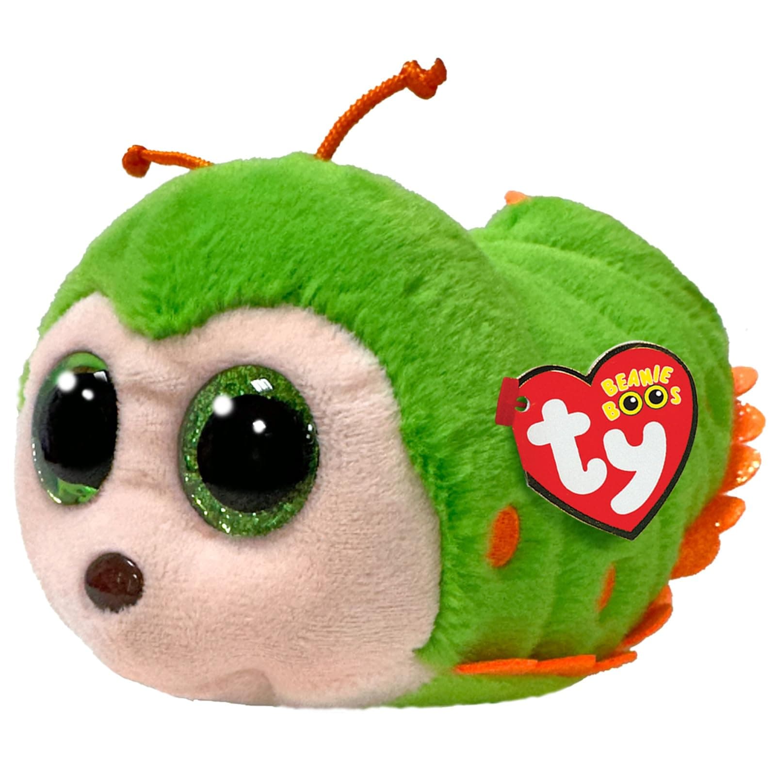 TY Beanie Boos – Pilar die Raupe mit großen und glitzernden grünen Augen, das Plüschtier mit großen glitzernden Augen – 15 cm – T37375