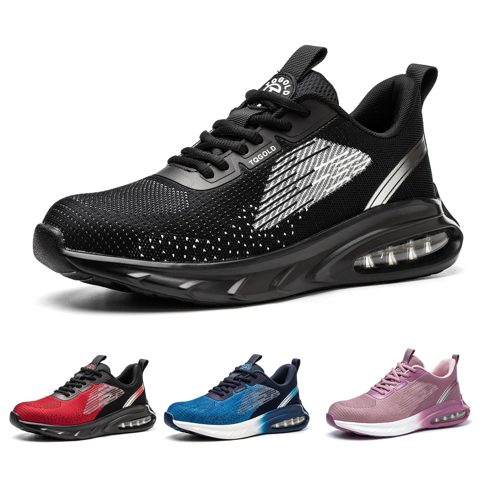 TQGOLD Scarpe Antinfortunistiche Scarpe da Ginnastica Unisex Leggere Antiperforazione Punta in Acciaio Comode Scarpe Sicurezza