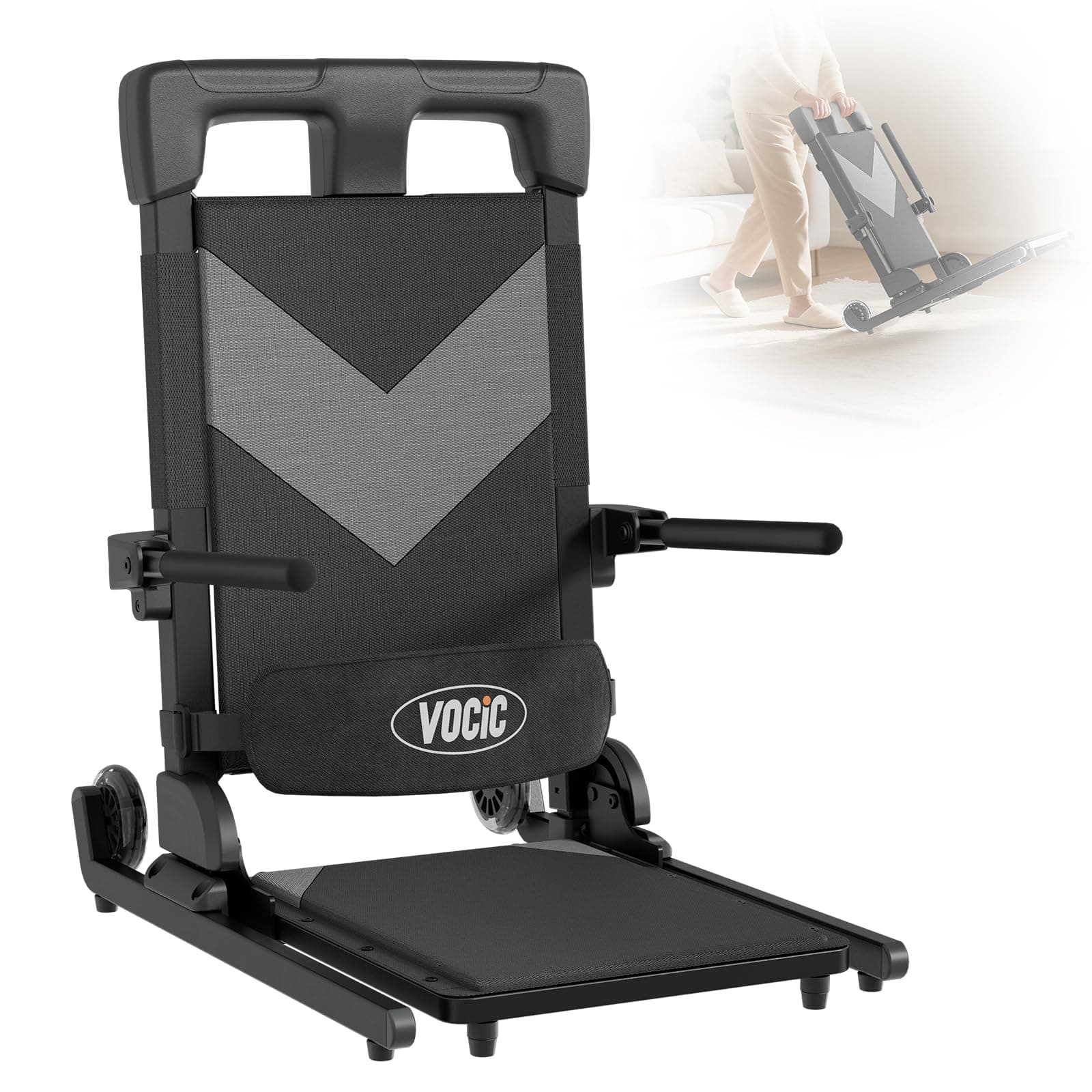 VOCIC Fauteuil Releveur Électrique AX25, Aide au Lever Depuis Le Sol Jusqu’à 160 kg, Mobile et Léger, Grandes Roues Arrière, Compact, Idéal pour Domicile et Soins