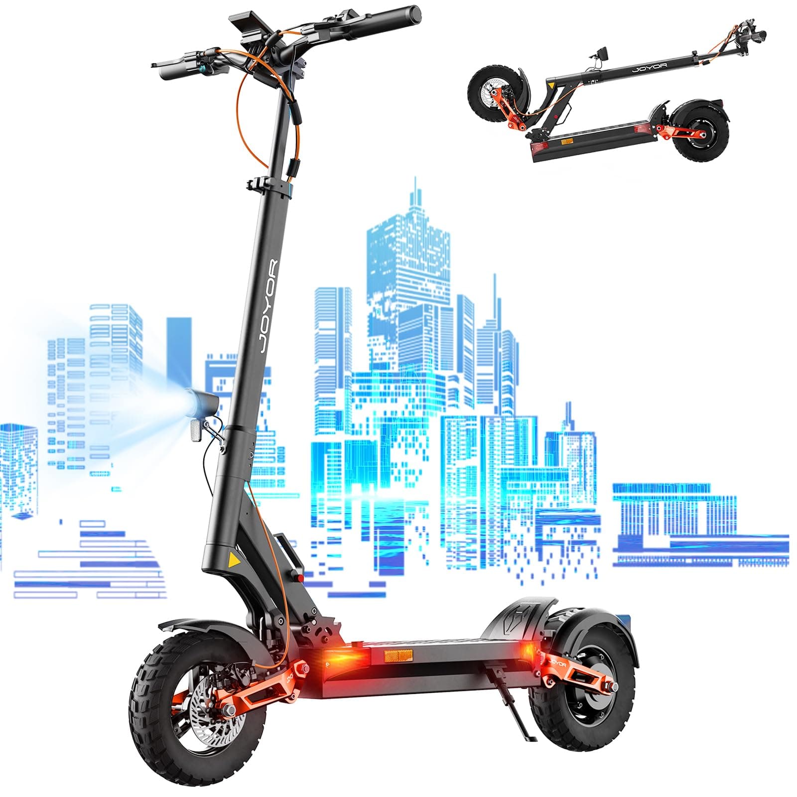 Trottinette Électrique Adulte, Batterie 60V/48 13/18Ah,Moteur 600/2000W,Trotinette Electrique Puissante Tout Terrain Ultra Legere Double Suspension,10 Pouces Scooter Électrique lectrique
