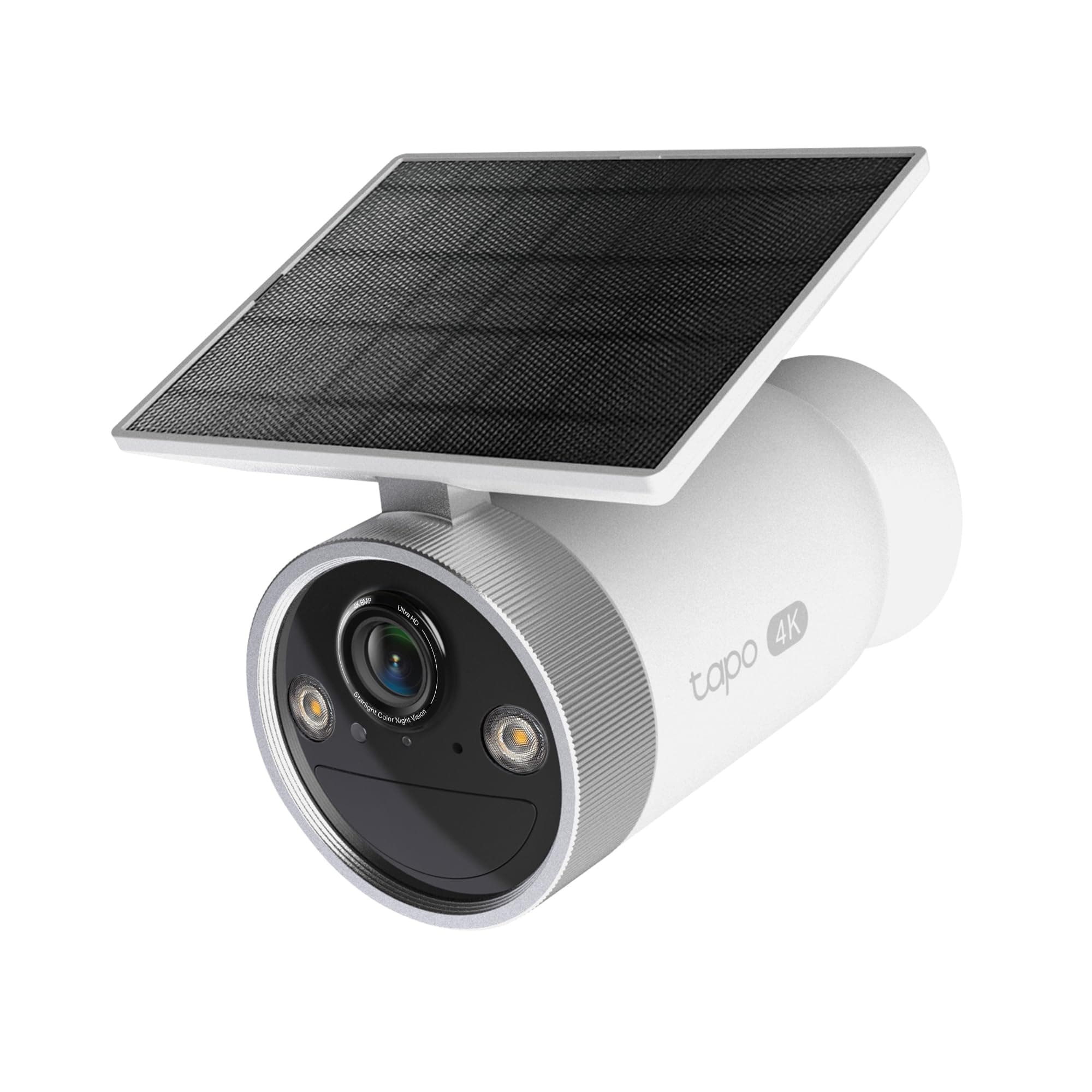 Tapo C465 Solar Außenkamera Akku, 4K 8MP, Farbnachtsicht, kostenlose KI-Erkennung, 2-Wege-Audio, lokale Speicherung über microSD-Karte oder H500-Homebase, 2,4 GHz / 5 GHz WLAN, Magnethalterung