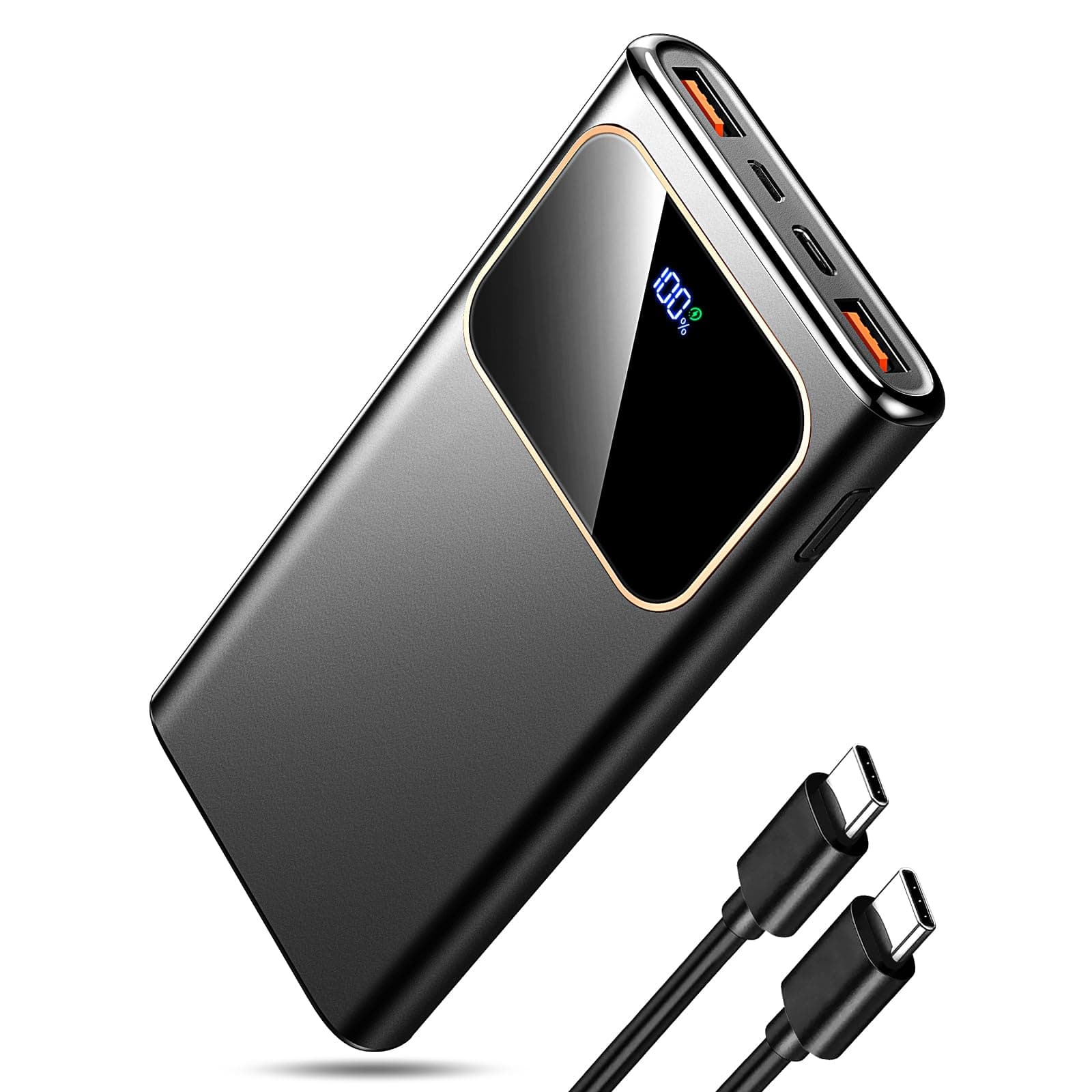 2026 Power Bank Fast Charging,Bateria Externa Carga Rapida 10000mAh 22.5W Cargador Portatil con Entrada y Salida USB C, Patalla LED para iPhone 17/16/15/14 Air Pro MAX Plus Mini, para Samsung Android