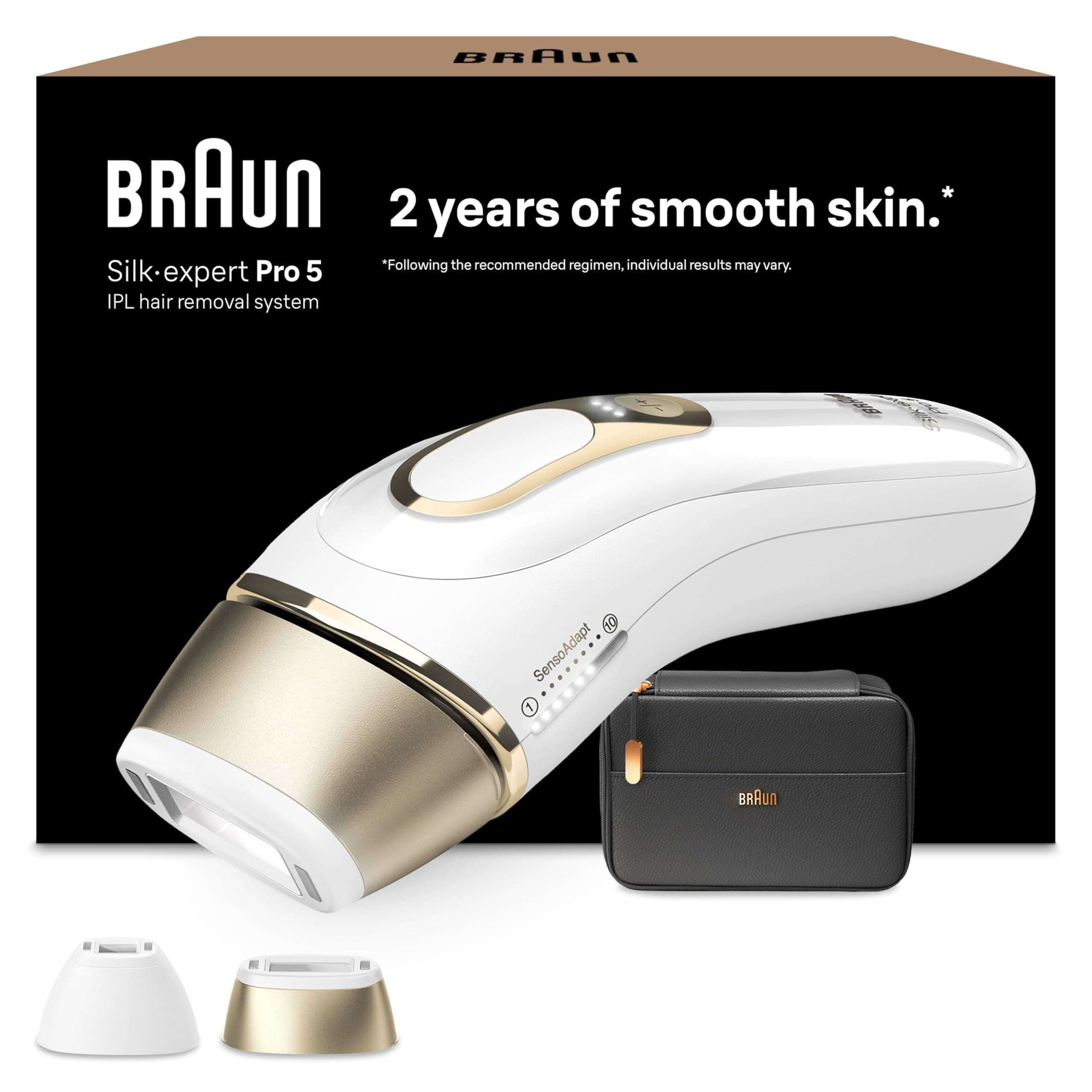 Braun Silk·expert Pro 5 Epilatore Luce Pulsata, Depilatore Corpo Donna, Alternativa All’Epilazione Laser, Laser Peli Donna, Con Custodia, 2 Testine, Luce Pulsata Braun, Idea Regalo, PL5140