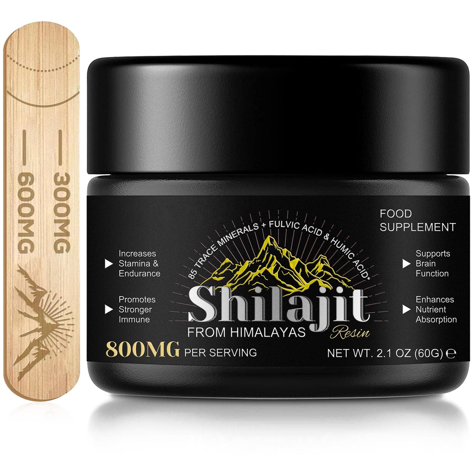 Shilajit Resina Pura Himalayana 60g,Senza Additivi per Uomini e Donne