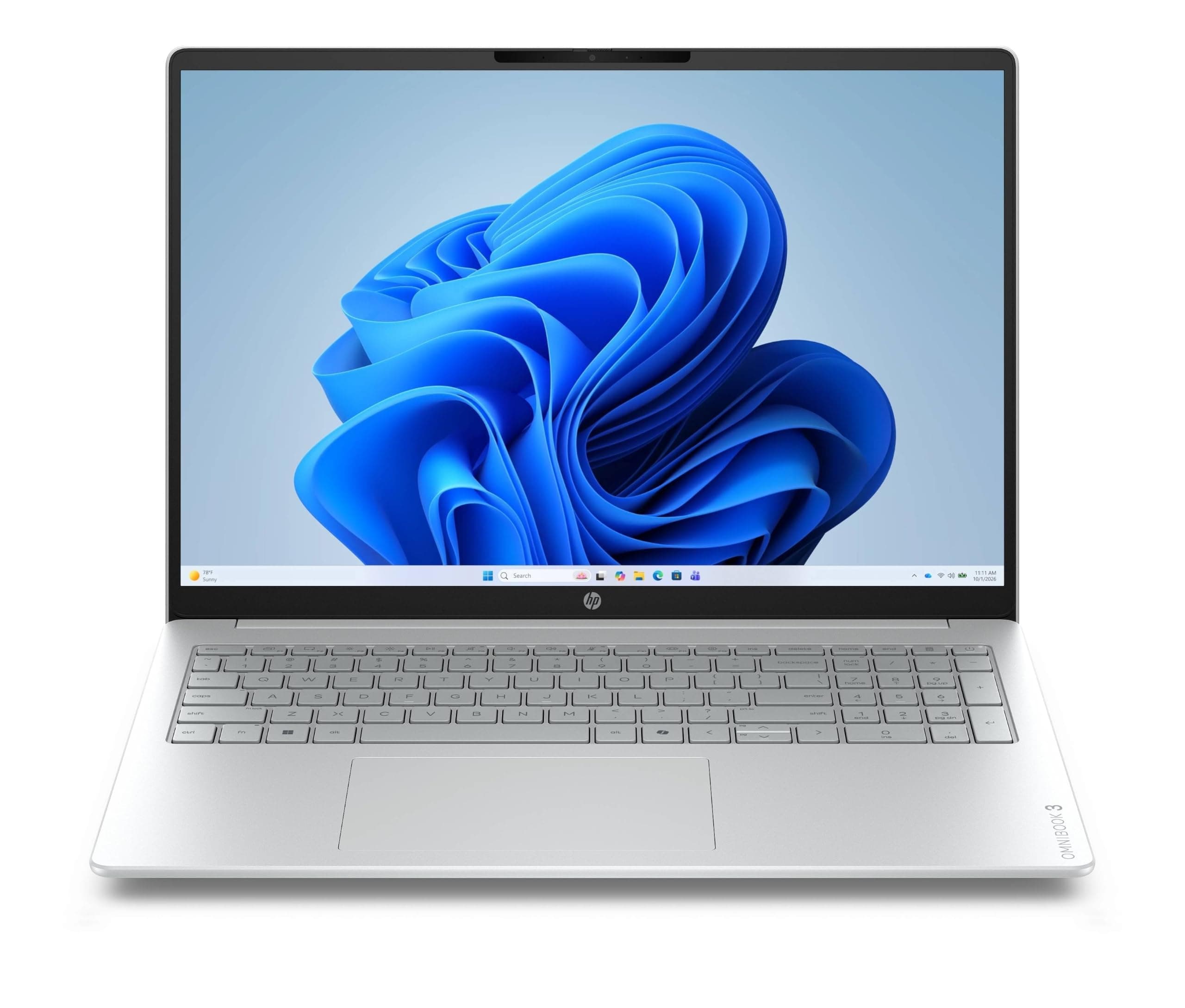 HP OmniBook 3 16-by0001slx, Notebook, AMD Ryzen 5 130, 8 GB RAM, 512 GB, AMD Radeon 660M integrata, Display 16" 2K IPS Antiriflesso 300 nits, Laptop, Windows 11, Portatile, Argento