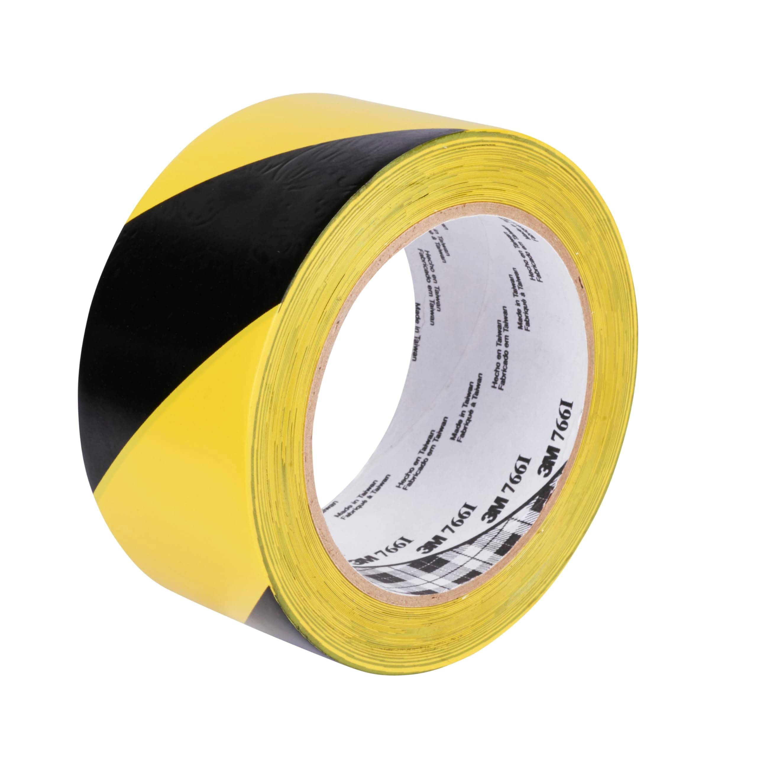Ruban Adhésif Vinyle Marquage De Sécurité 3M 766, Jaune/Noir, 50 mm x 33 m | Auto-adhésif