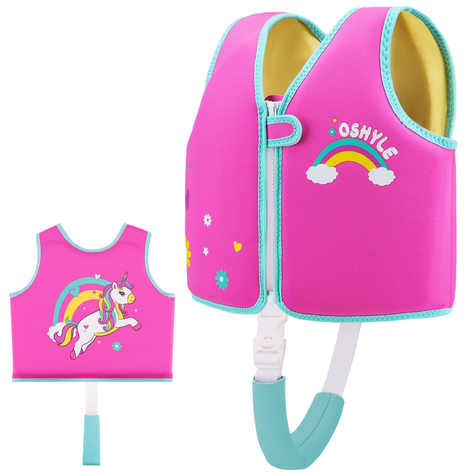 Gilet de Natation OSHYLE pour Enfants Gilet Flottant pour Tout-Petits avec Sangle de sécurité Aide à la flottabilité