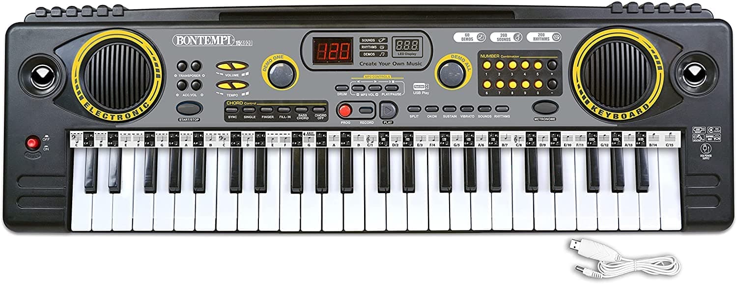 Bontempi | HarmonyTouch - Tastiera Digitale a 49 Tasti con Accessori Completi per un Tocco Armonioso,